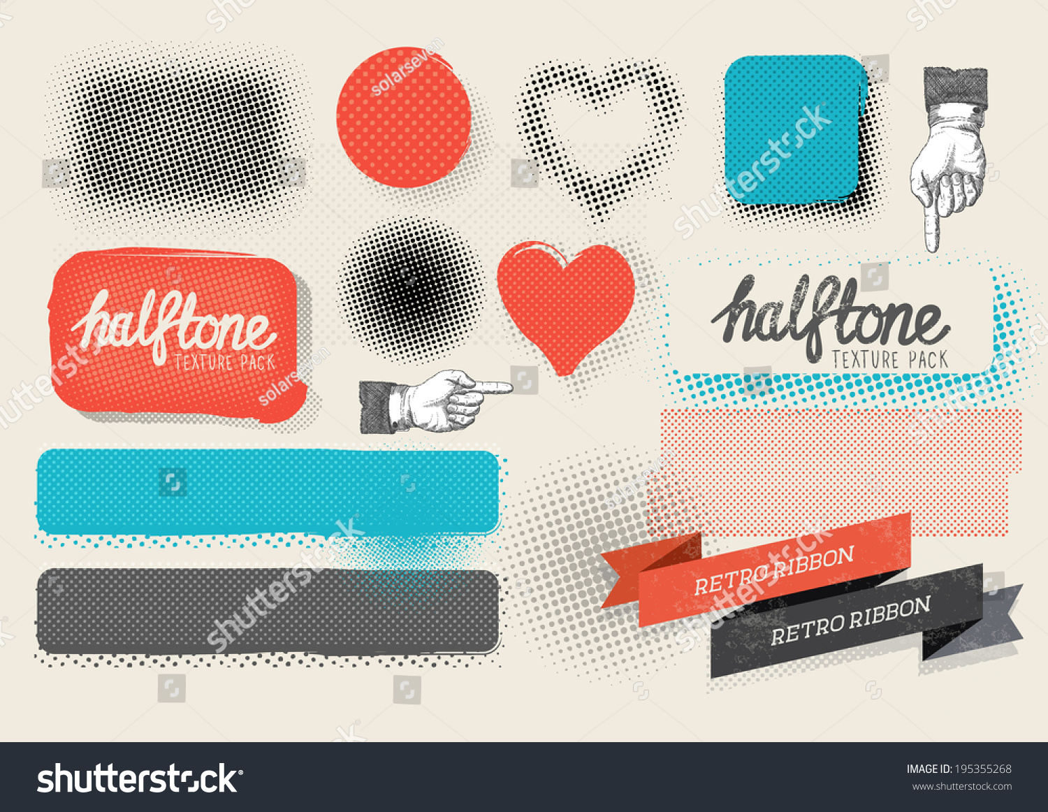 Vector Halftone Texture Pack Various Halftone Stock Vector (Royalty ...