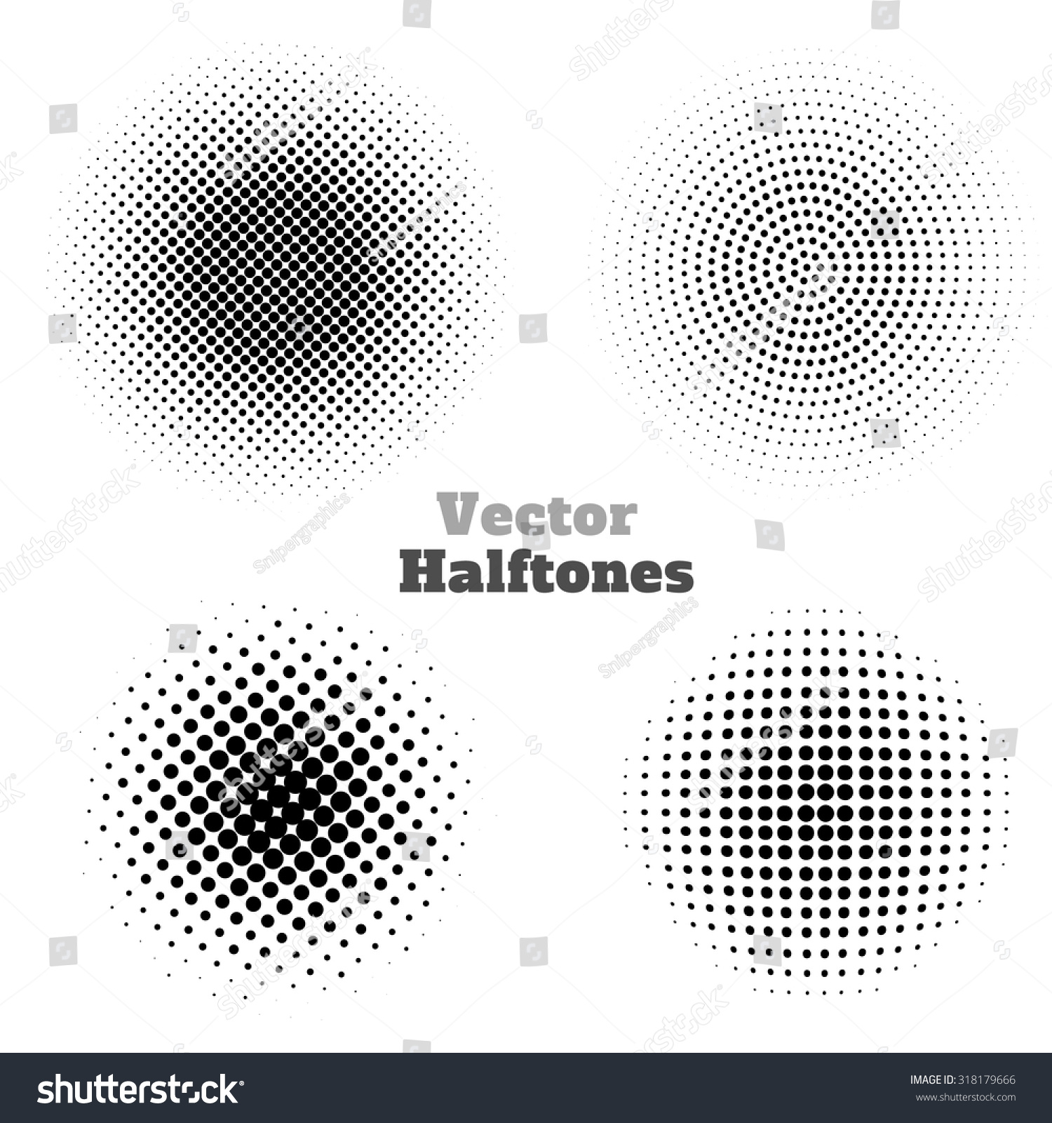 Vector Halftones Stock Vector (royalty Free) 318179666 