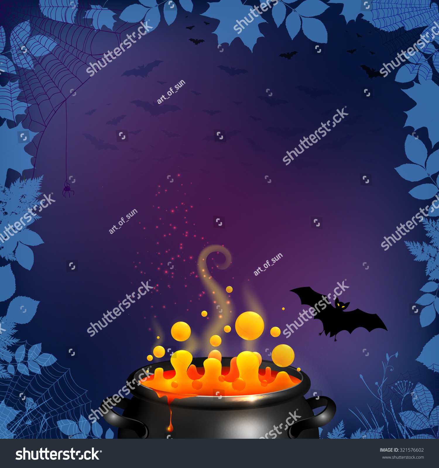 Vector Halloween Party Flyer Background Dark Stock Vector Royalty Free