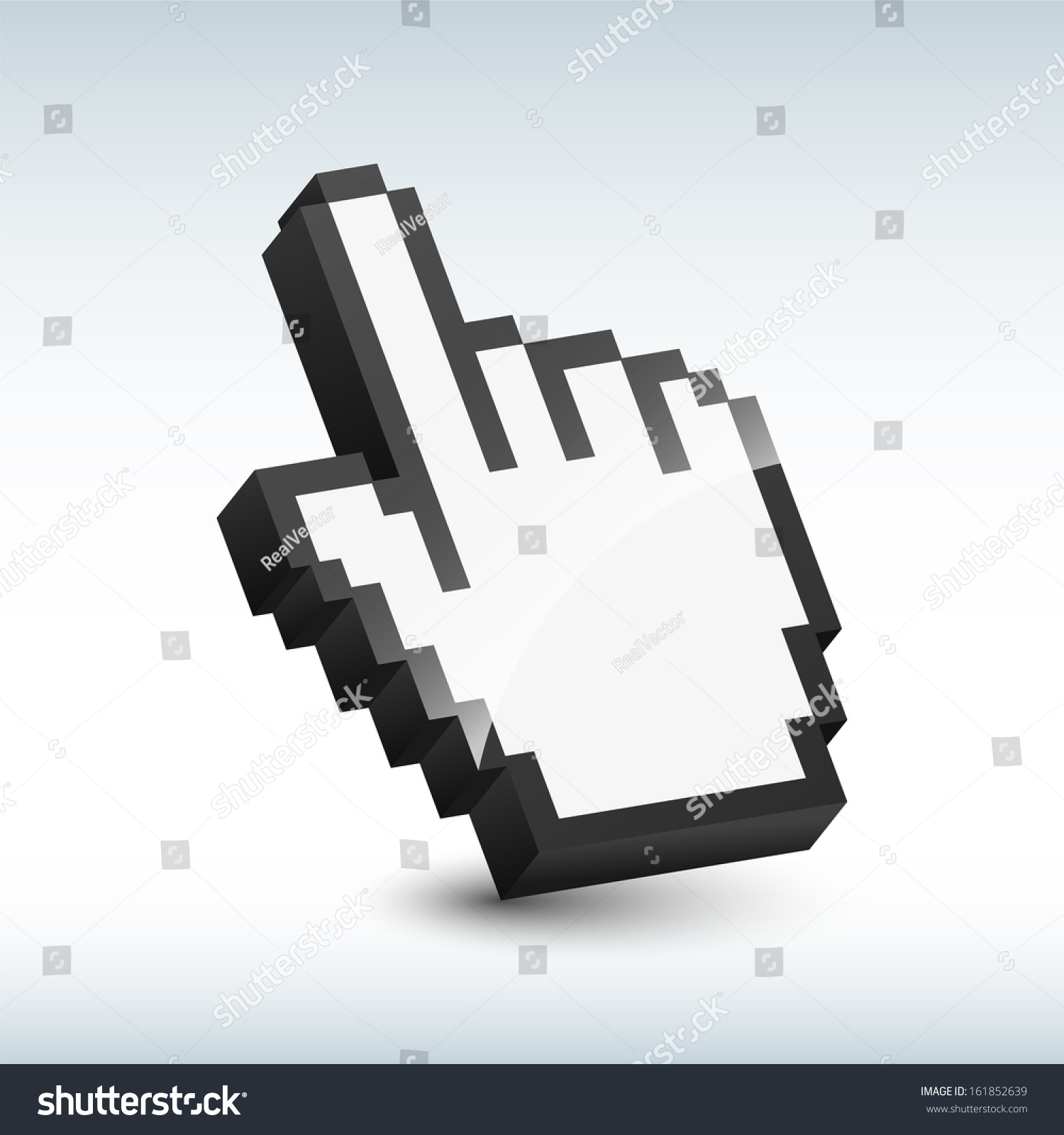 Vector Hand Cursor Stock Vector (Royalty Free) 161852639 | Shutterstock