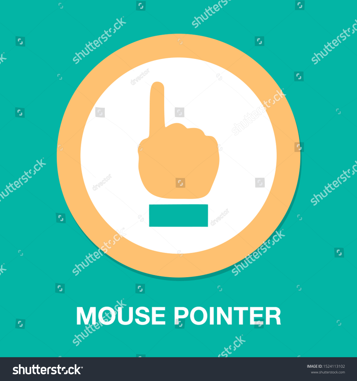 Vector Hand Cursor Illustration Mouse Pointer Stock Vector (Royalty