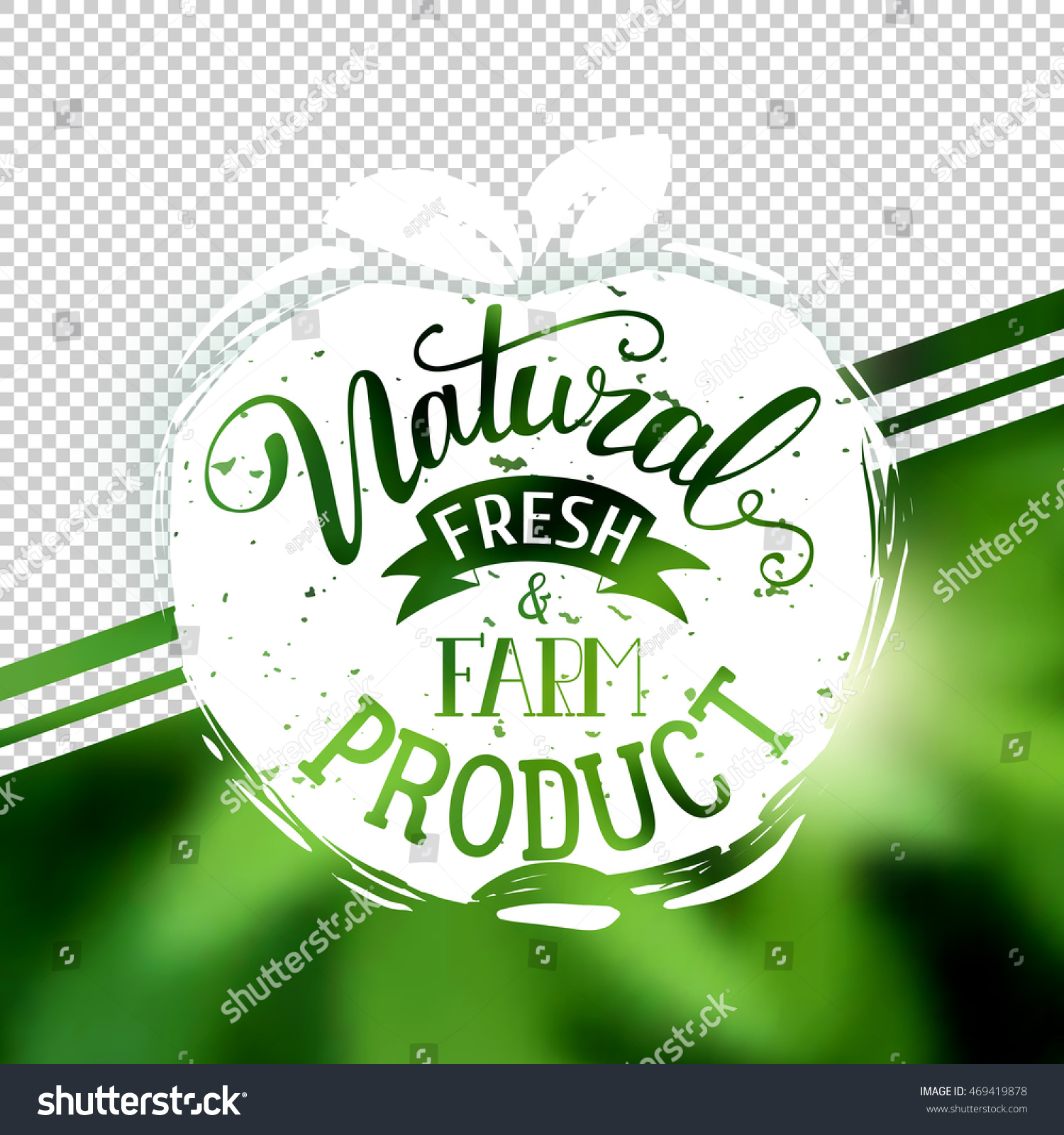 Vector Hand Drawing Label Organic Farm Stock Vector Royalty Free