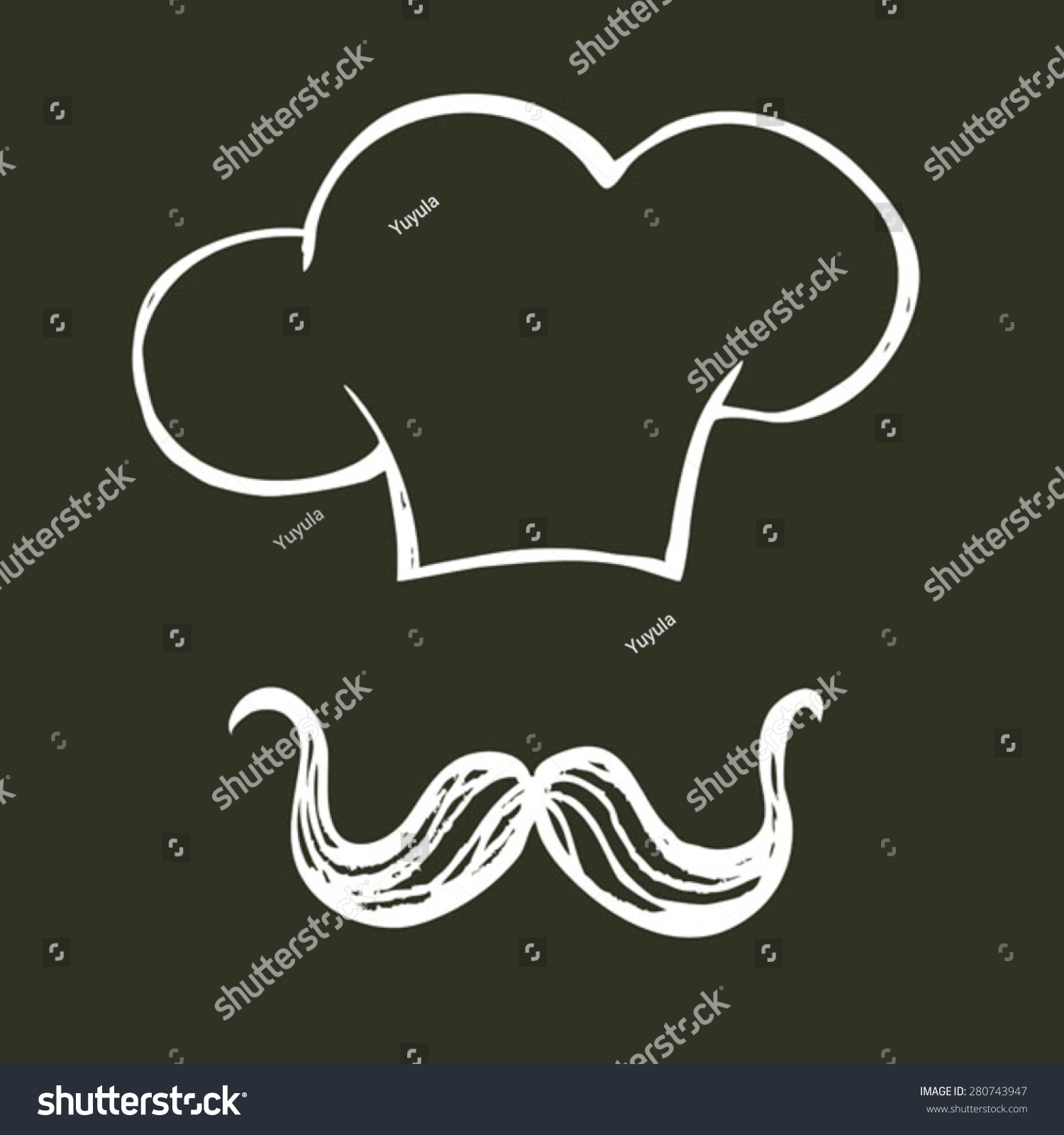 Vector Hand Drawn Cooking Cap Icon Stock Vector (Royalty Free) 280743947