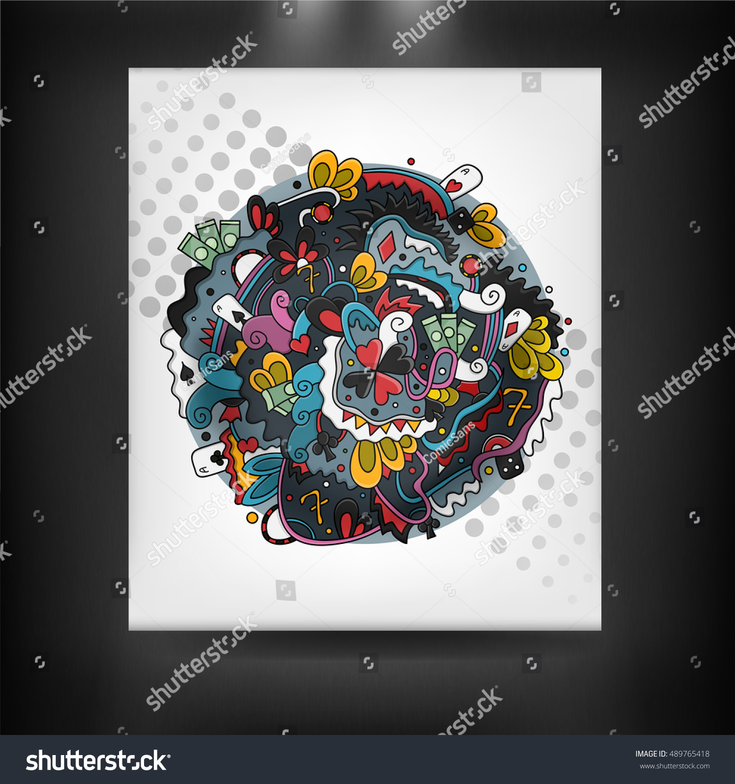 Vector Hand Drawn Doodle Art Template Stock Vector Royalty Free