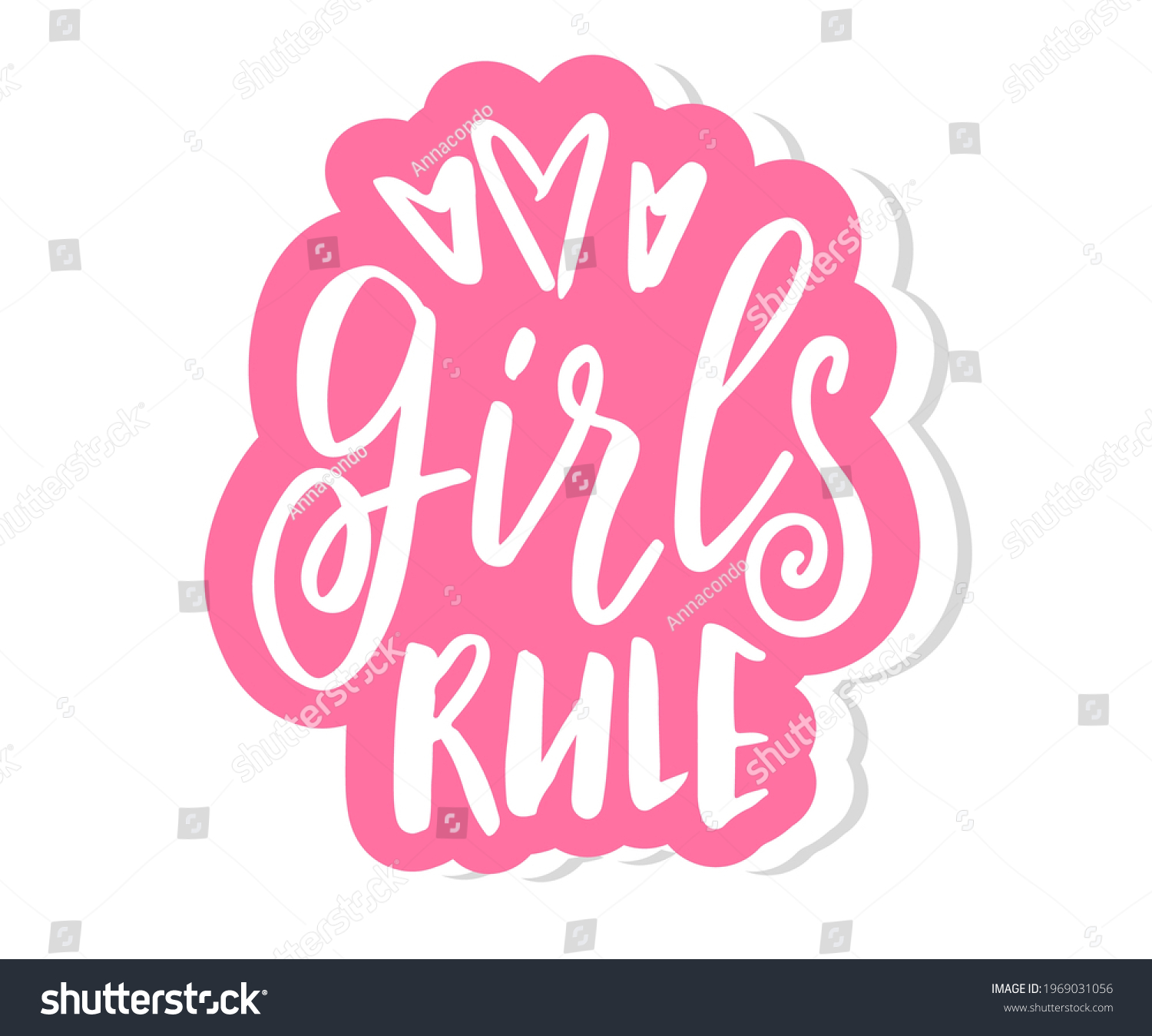 Vector Hand Drawn Feminism Quote Girls Stock Vector (Royalty Free ...