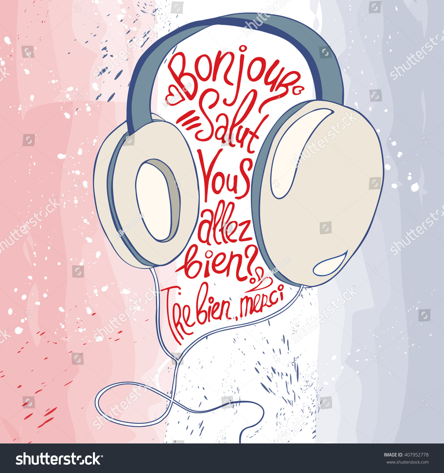 Vector Handdrawn Illustration About Studiyng French Stock Vector Royalty Free Vector Handdrawn Illustration About Studiyng French Stock Vector Royalty Free