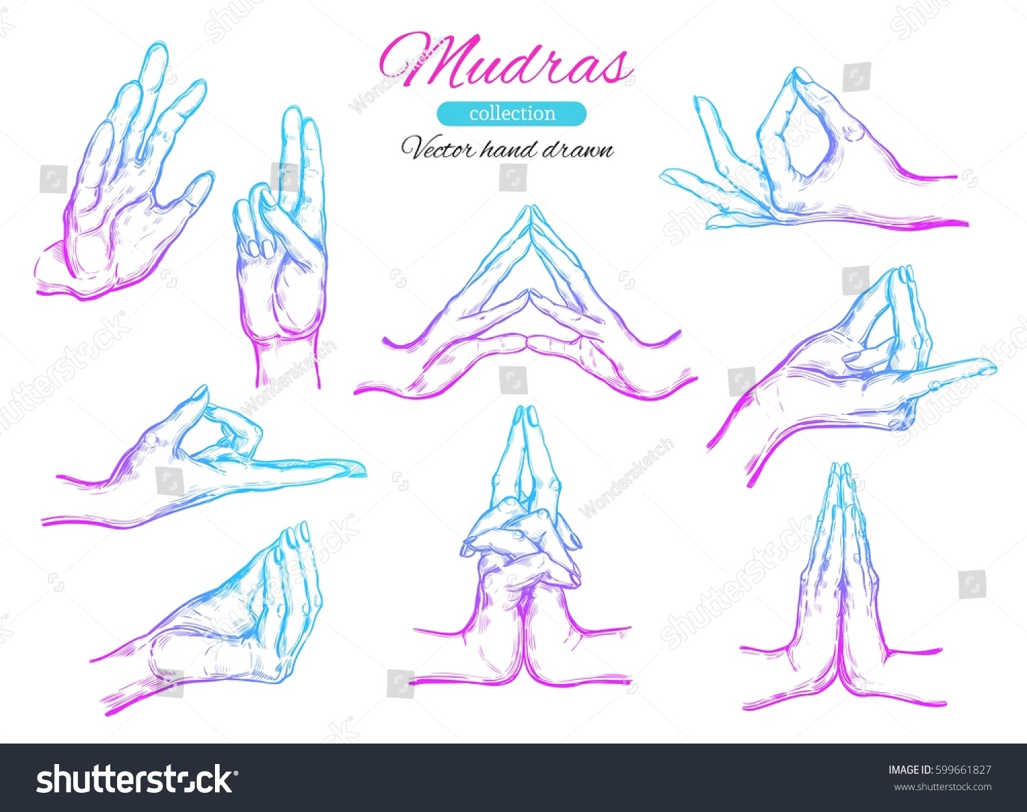 mudras drawing