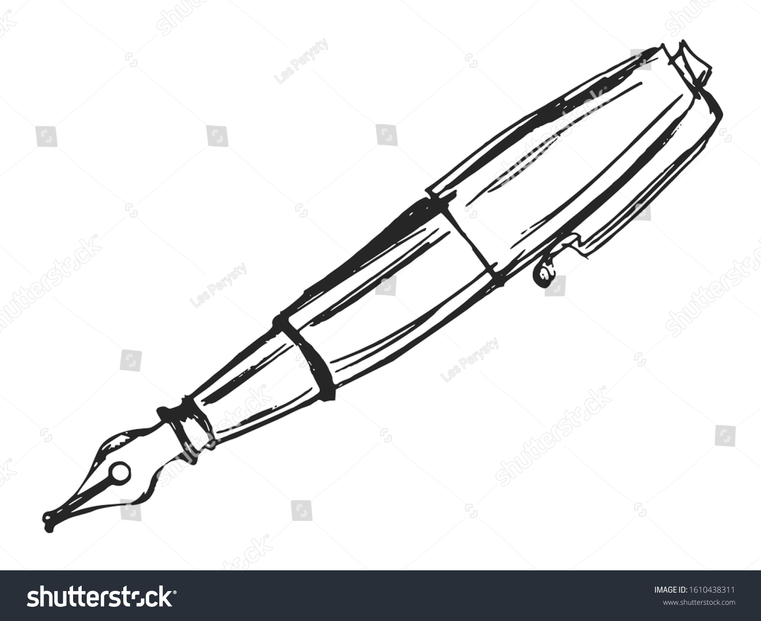 Vector Hand Drawn Sketch Illustration Ink Stock Vector (Royalty Free ...