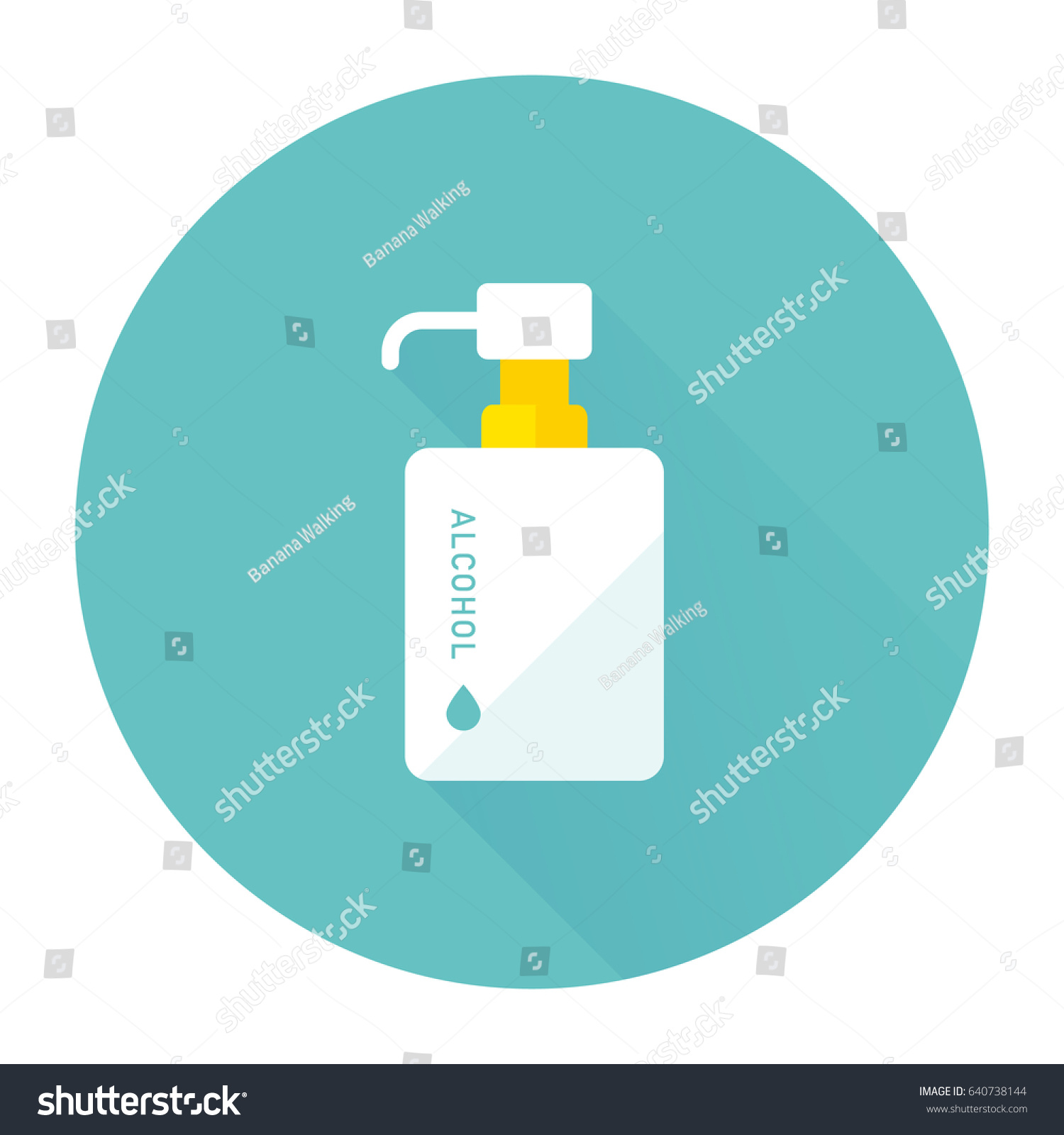 Vector Hand Sanitizer Symbol Alcohol Bottle Stock Vector 640738144 ...