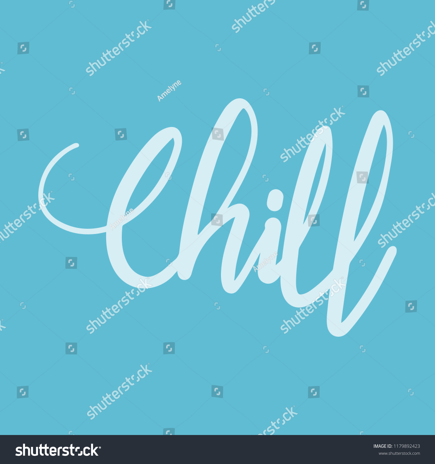 Vector Hand Written Calligraphy Word Chill Stock Vector (Royalty Free ...