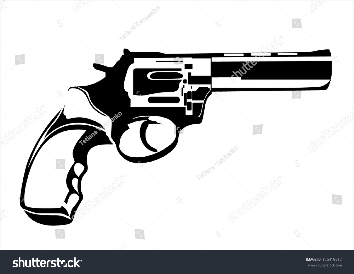 Vector Handgun Stock Vector 126419912 - Shutterstock