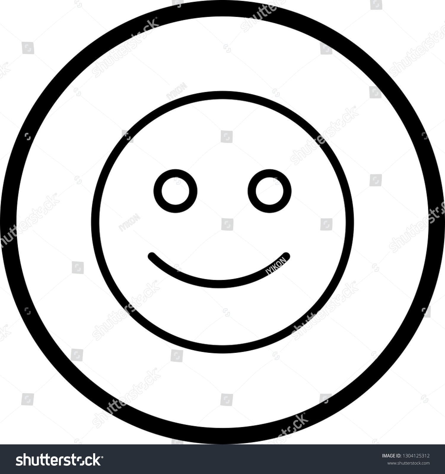 Vector Happy Emoticon Icon Stock Vector Royalty Free Shutterstock