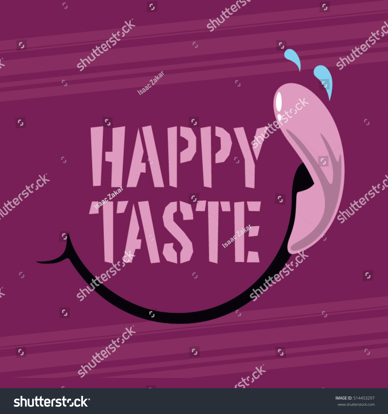 font banner english Smile Happy Taste Vector Stock Tongue Logo Vector