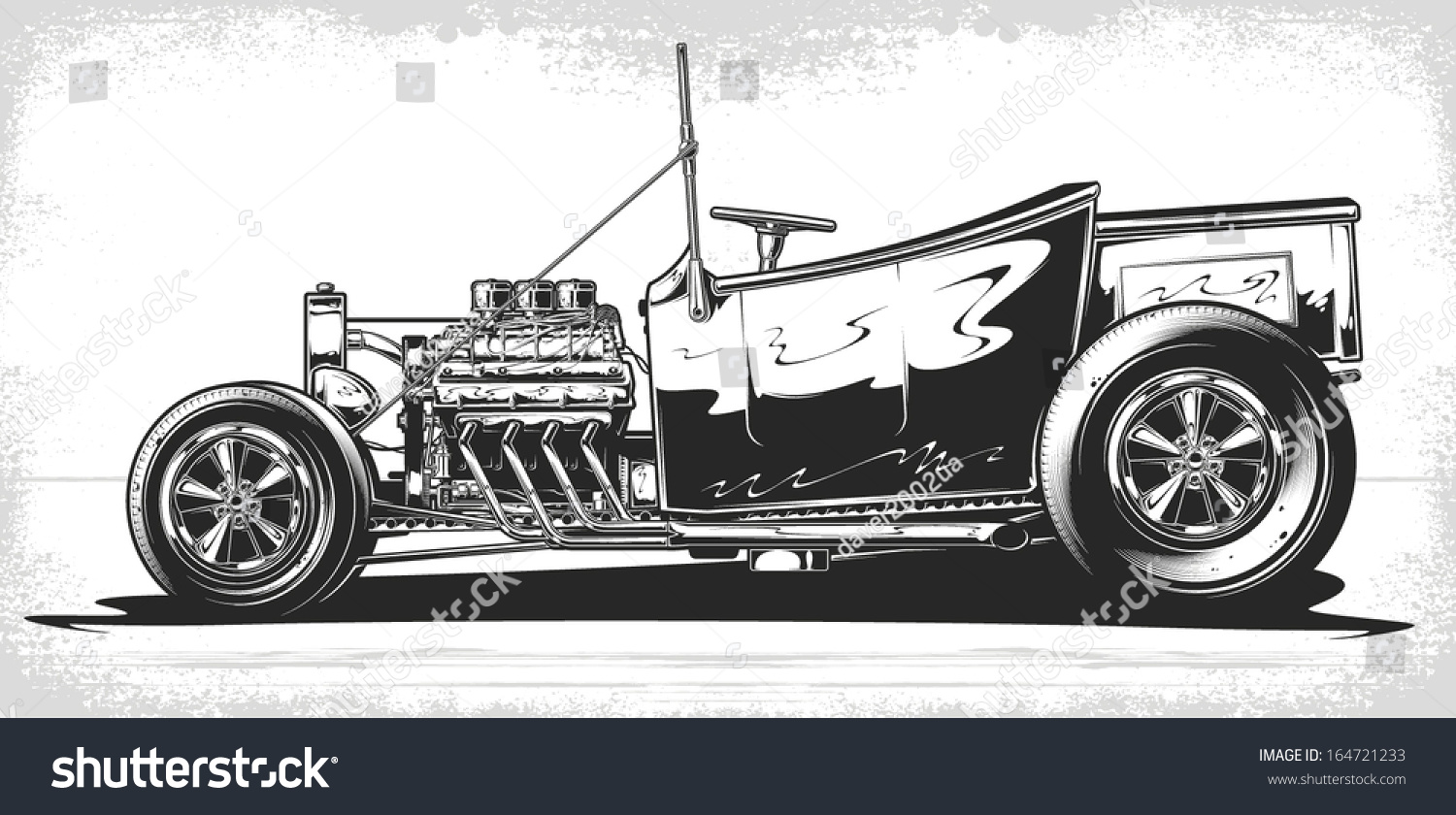 Vector Hot Rod - 164721233 : Shutterstock