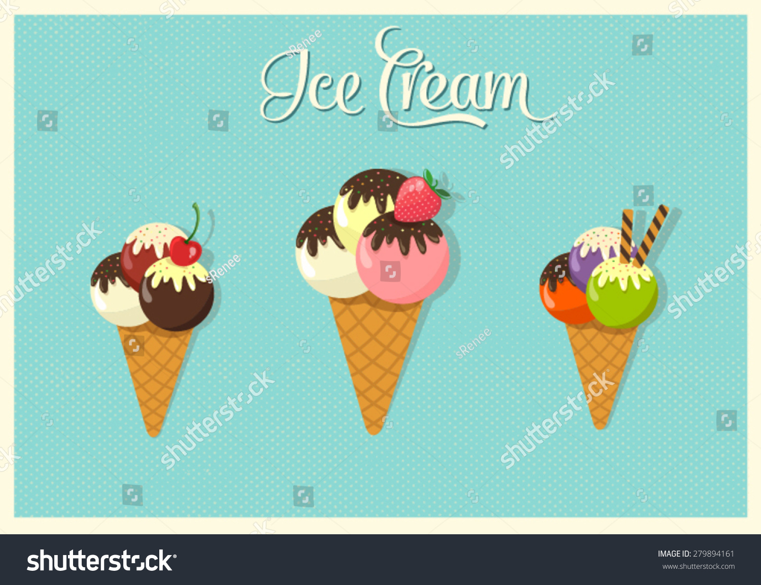 Vector Ice Cream Design Stock 279894161 Shutterstock Gambar