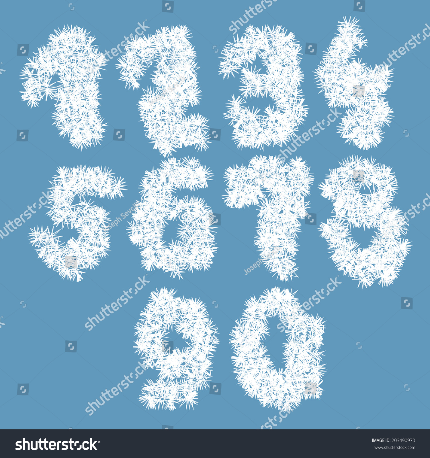 Vector Ice Numbers - 203490970 : Shutterstock