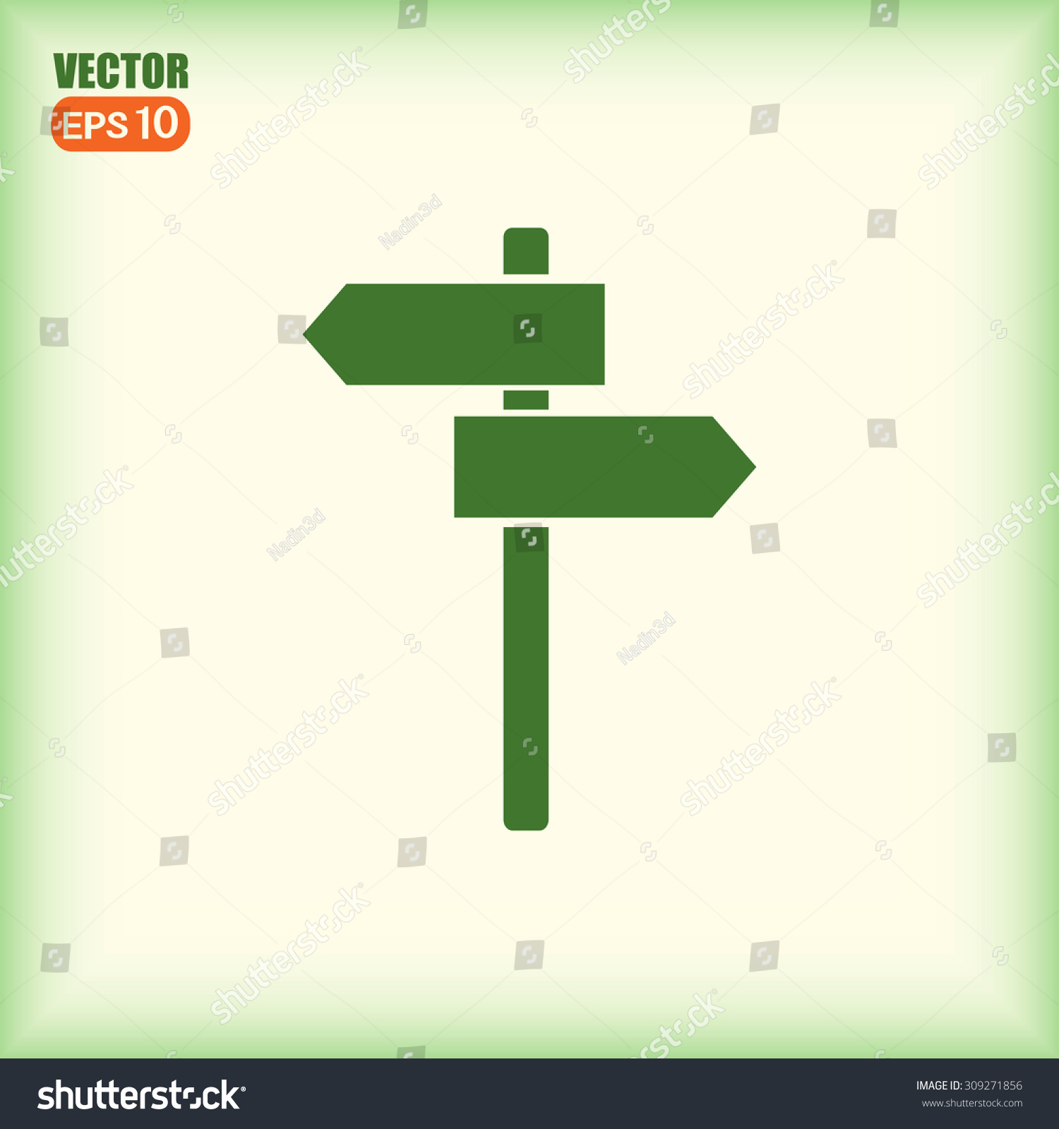 Vector Icon Direction Road Signs: vector de stock (libre de regalías ...