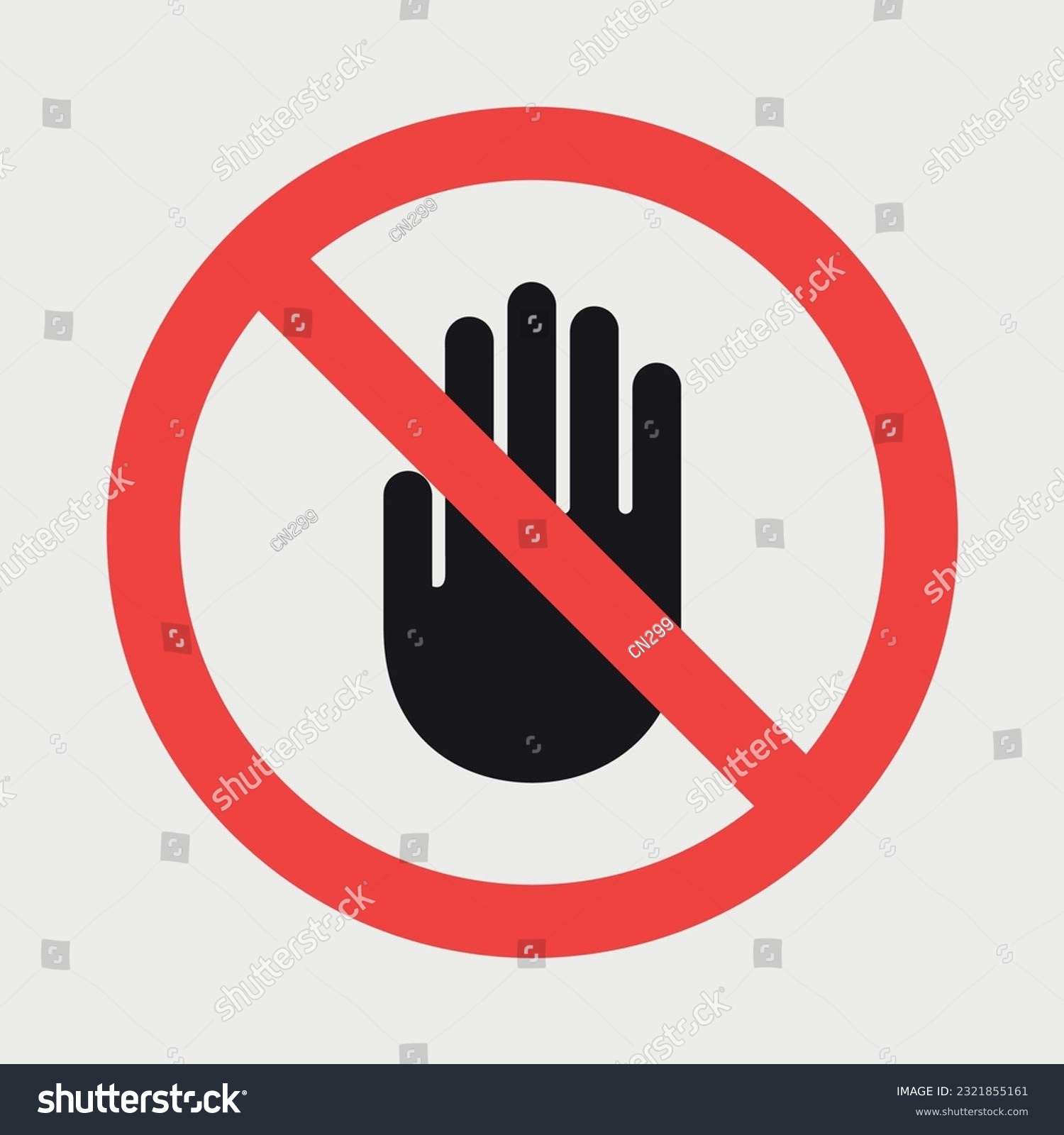 SVG of vector icon forbidden stop sign, hand, forbidden, do not cross svg