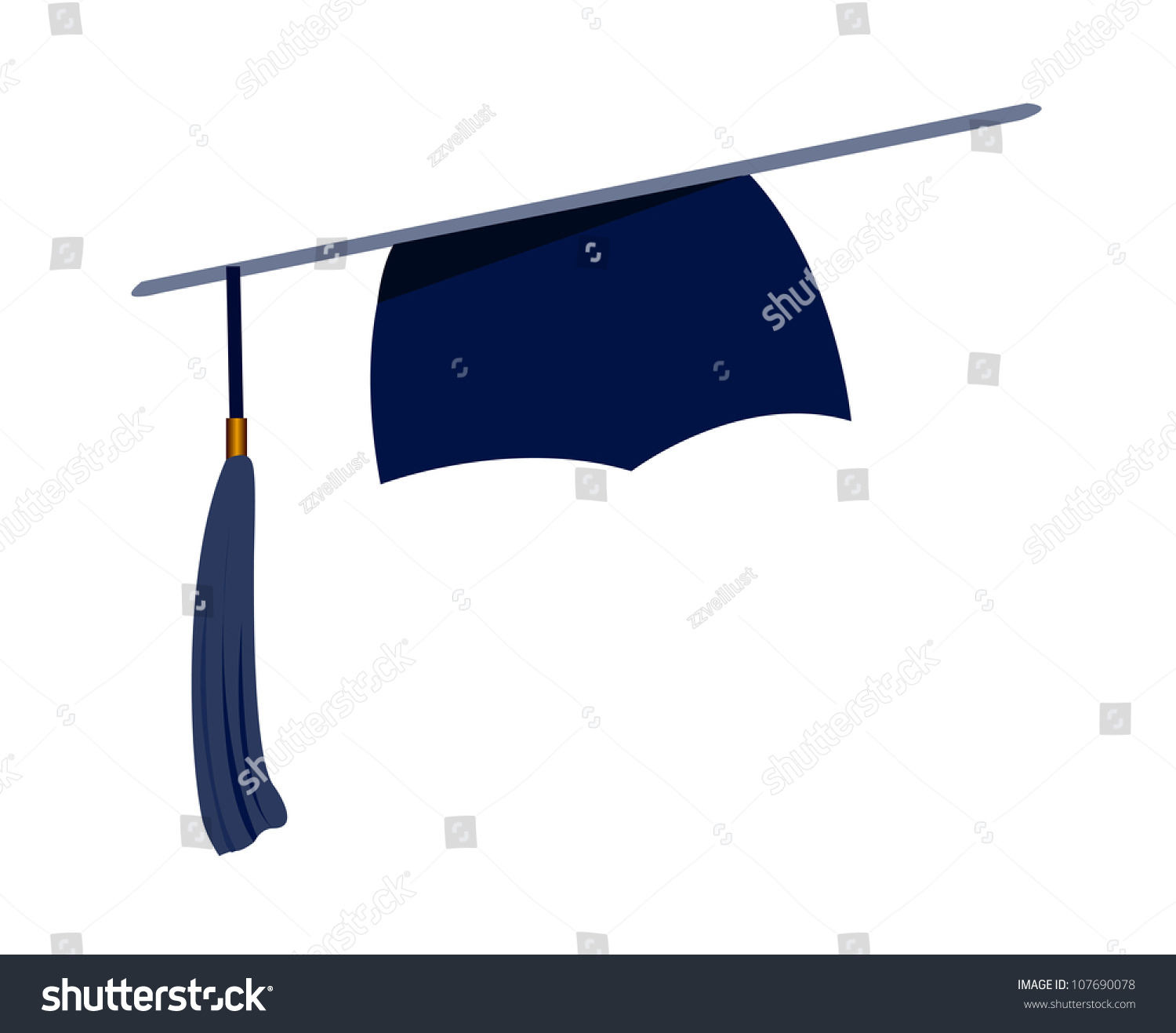 Vector Icon Graduation Cap Stock Vector 107690078 - Shutterstock