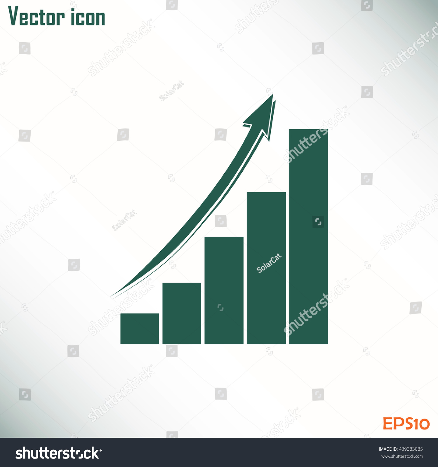 Vector Icon Growth Diagram Stock Vector (Royalty Free) 439383085