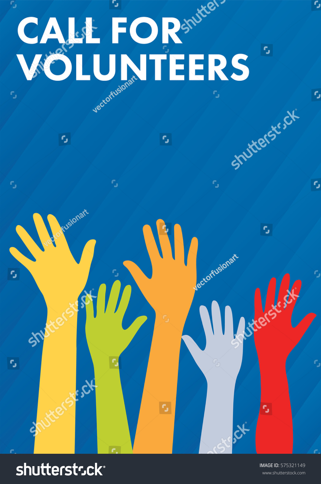 SVG of Vector icon of call for volunteers against blue background svg