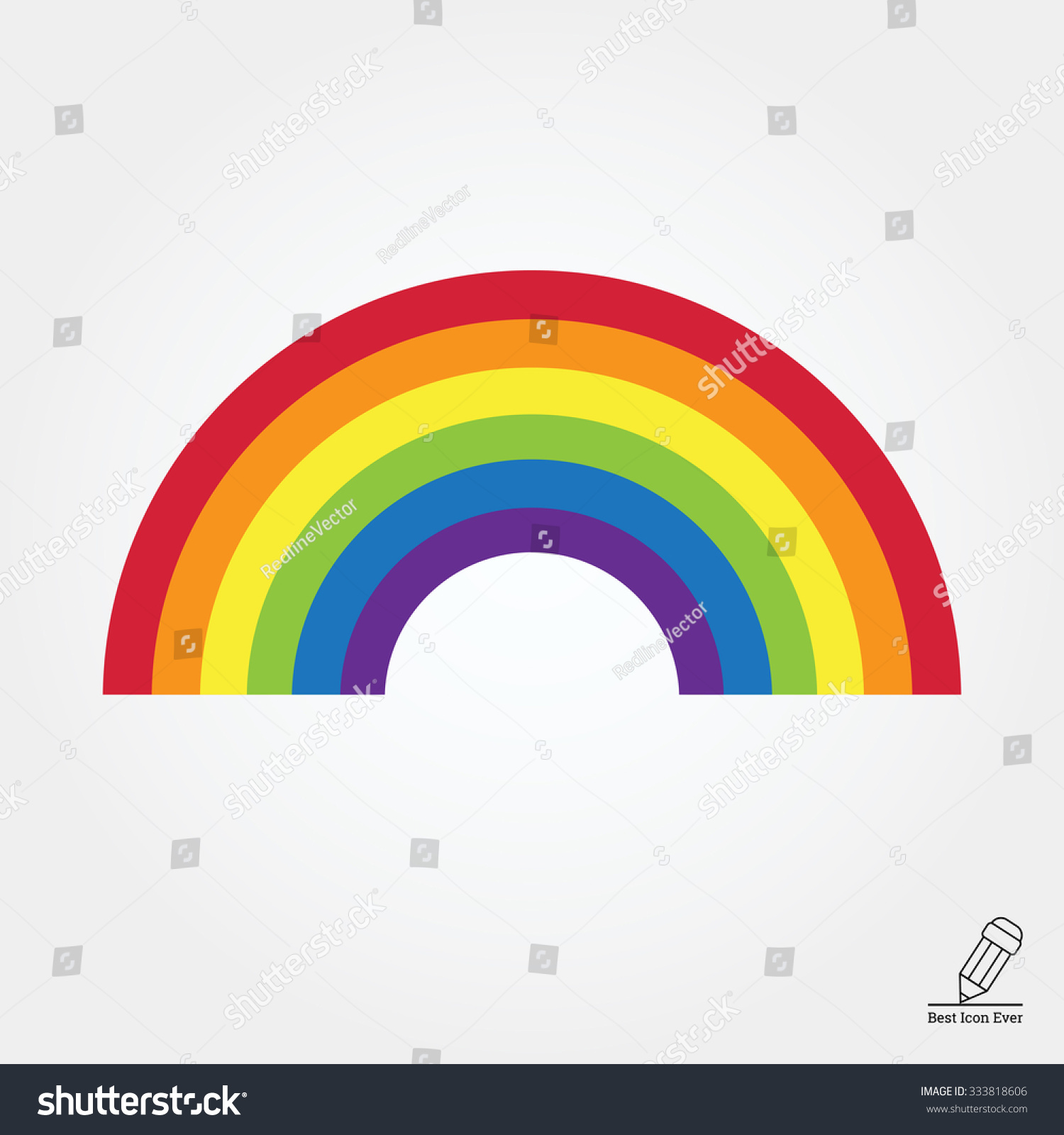 Vector Icon Rainbow Curve Consisting Six Stock Vector (Royalty Free ...