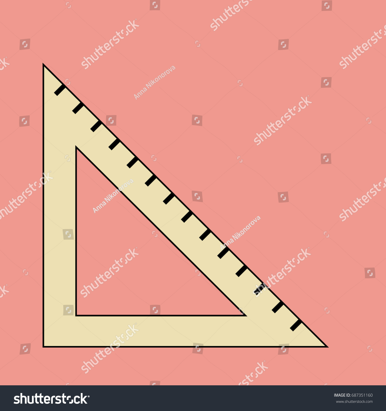 Vector Icon Ruler Stock Vector Royalty Free 687351160 Shutterstock 3121