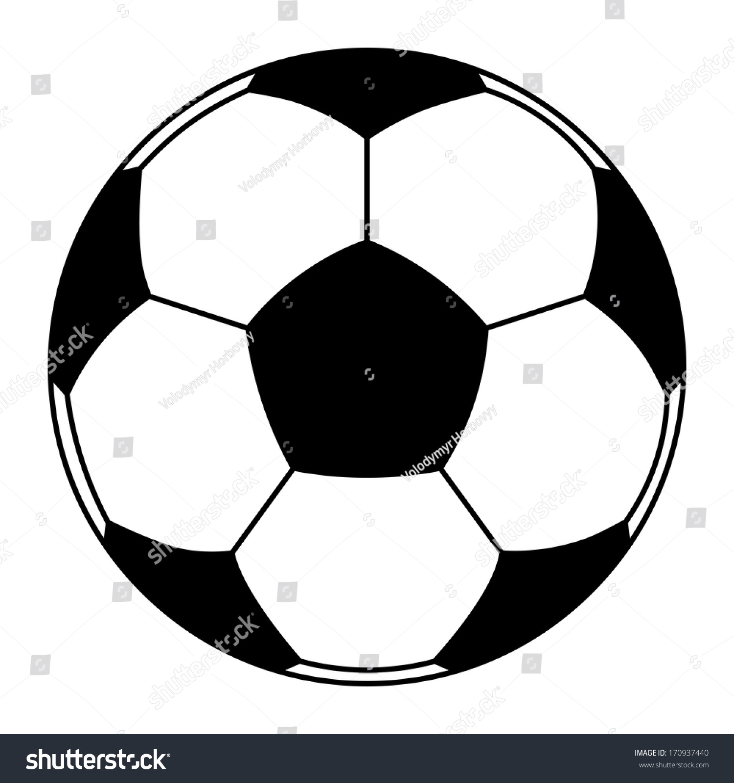 Vector Icon Soccer Ball Isolated Clipart Stock Vector (Royalty Free ...