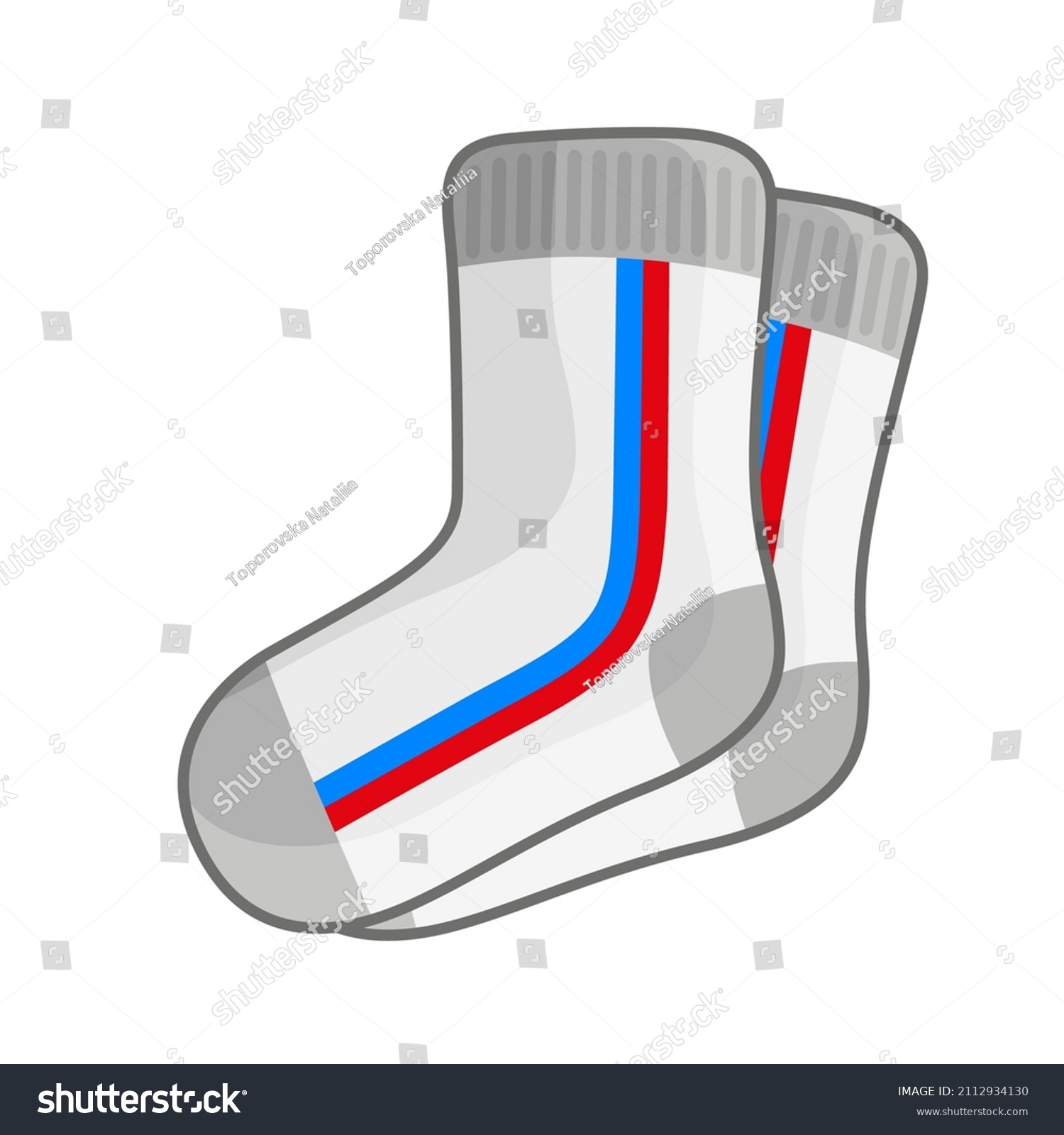 Vector Icon Sports Socks Cartoon Style Stock Vector (Royalty Free ...