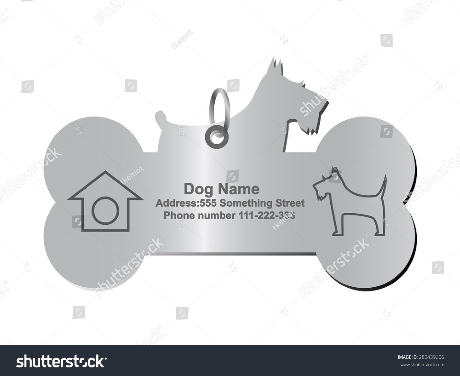 Vector Identity Tags Dog Stock Vector (Royalty Free) 280439606