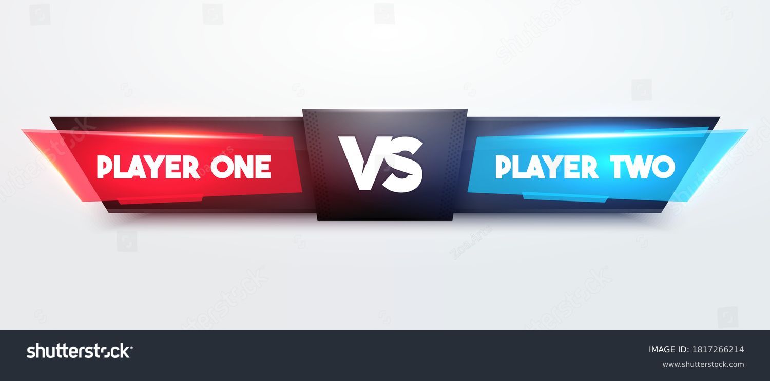 SVG of Vector Illustration Battle Scoreboard. Fight Game Interface for Player One And Two  svg
