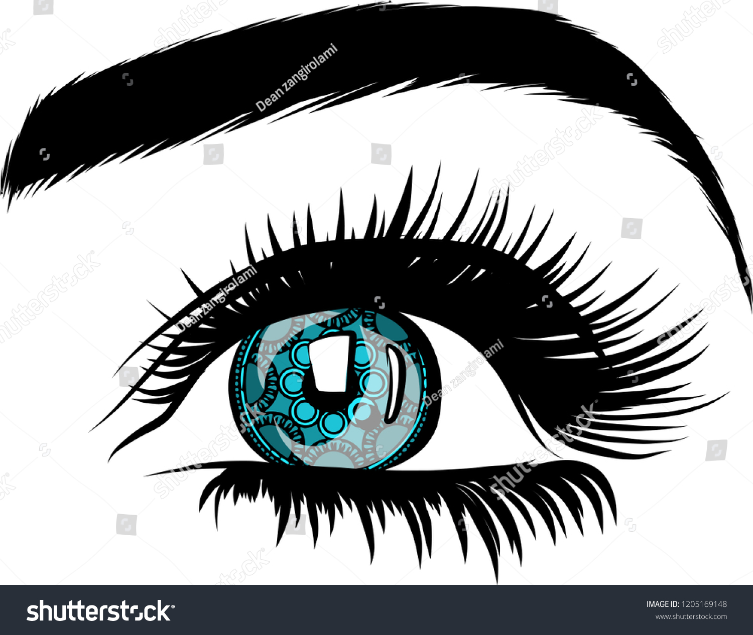 Vector Illustration Beautiful Women Eyes Make Stock Vector Royalty Free 1205169148 Shutterstock 5299