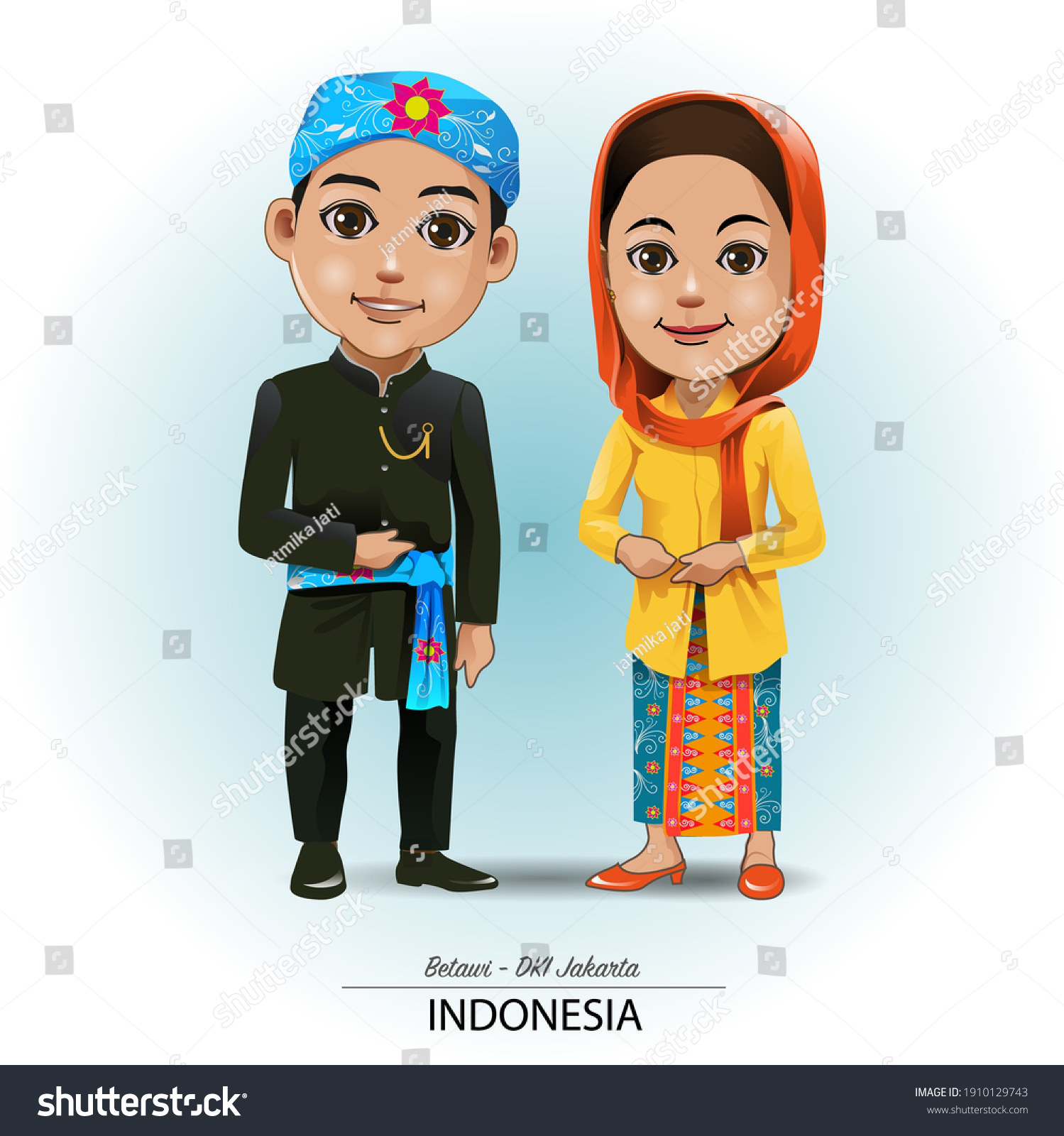 SVG of Vector illustration, Betawi traditional cloth, DKI Jakarta. svg