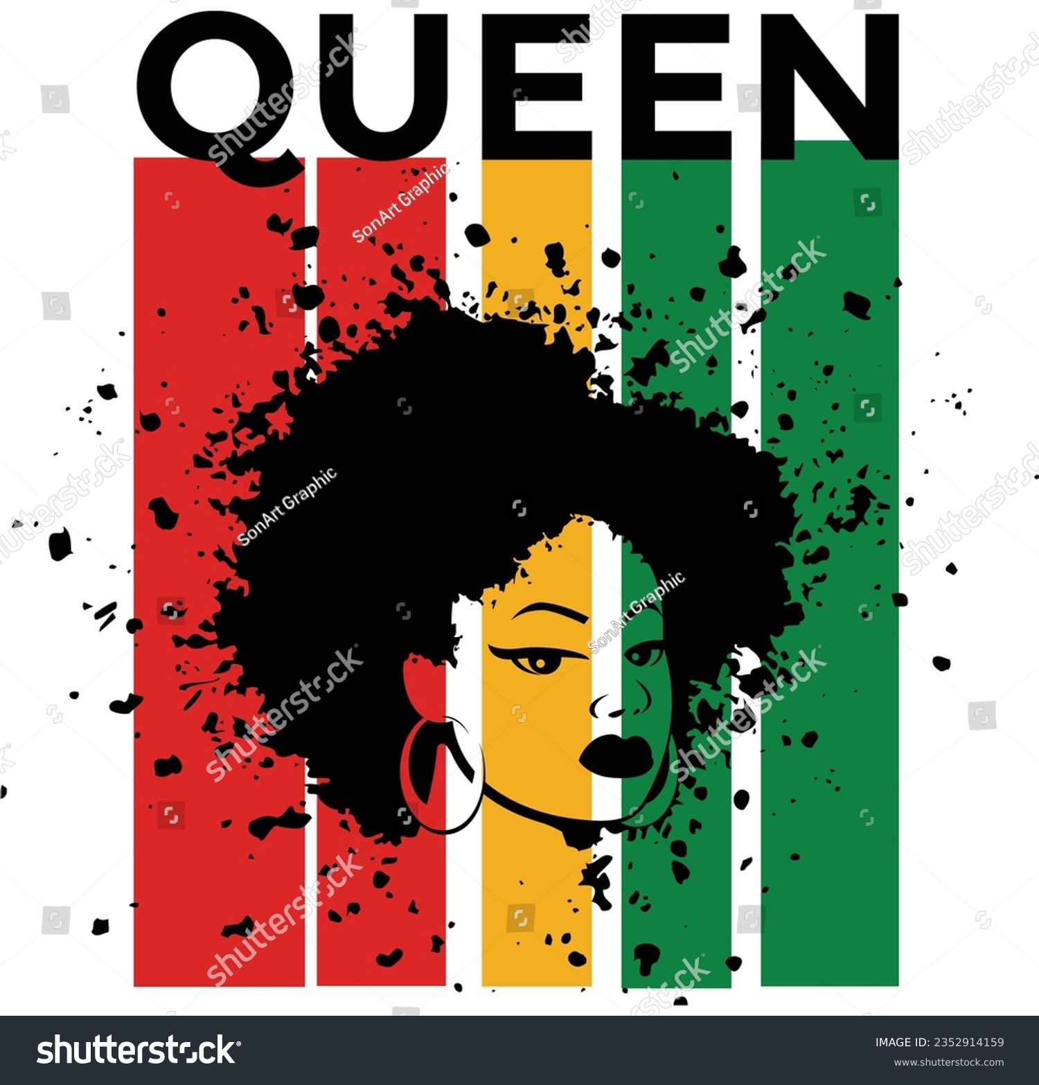 SVG of vector illustration black history month, african girl, african pride, editable vector size and color eps file svg