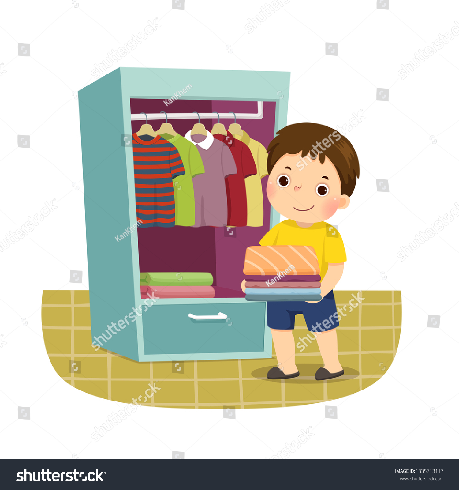 162 Put clothes closet Stock Illustrations, Images & Vectors | Shutterstock