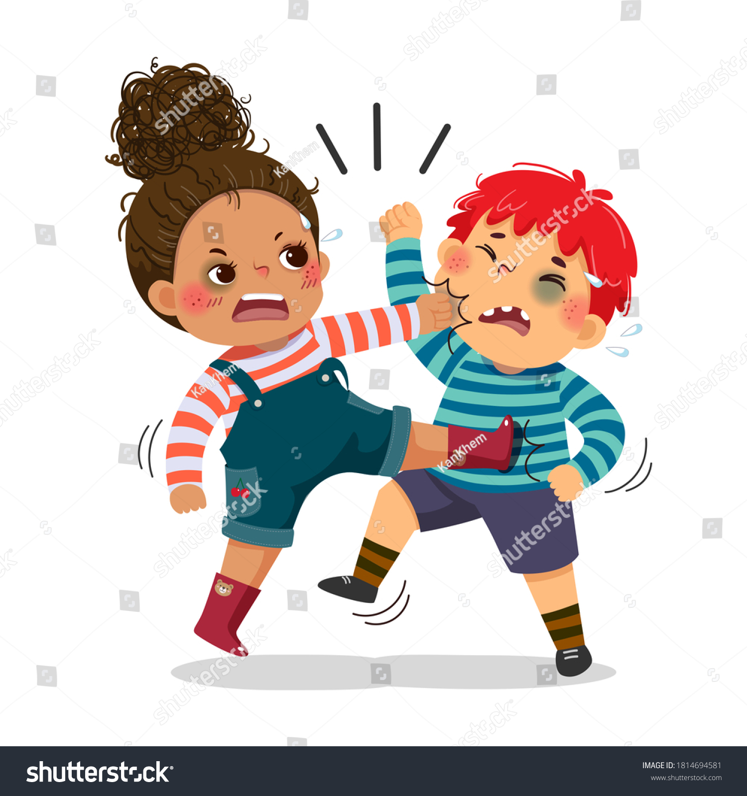 Girl hitting boy Images, Stock Photos & Vectors | Shutterstock