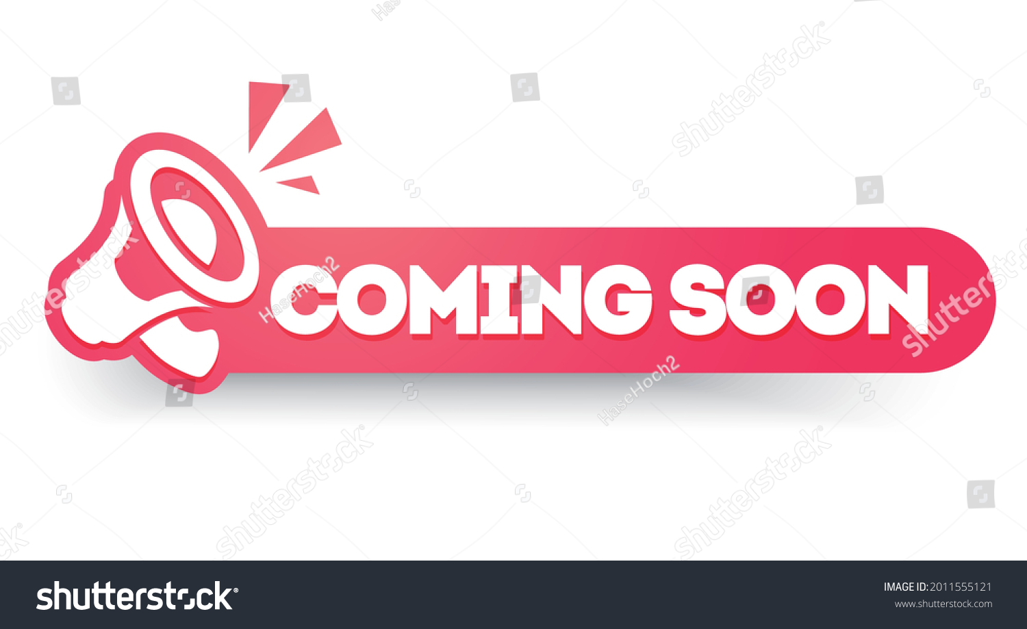SVG of Vector Illustration Coming Soon Label With Megaphone svg