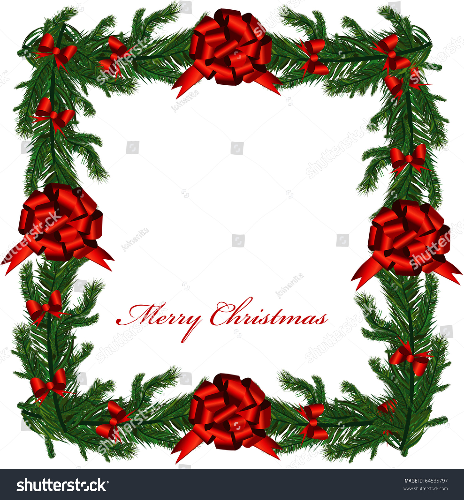 Vector Illustration Contains The Image Of Christmas Frame - 64535797 