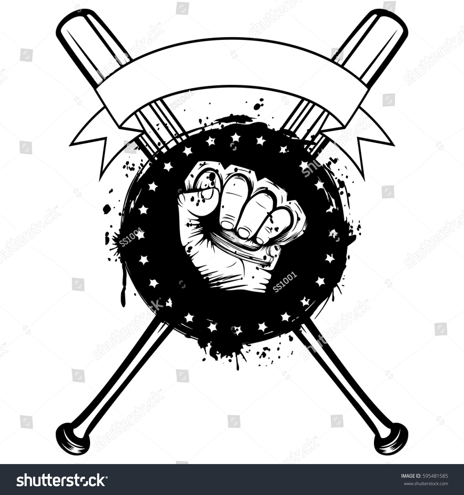 vector illustration crossed baseball bats hand stock vector vector illustration crossed baseball bats hand stock vector