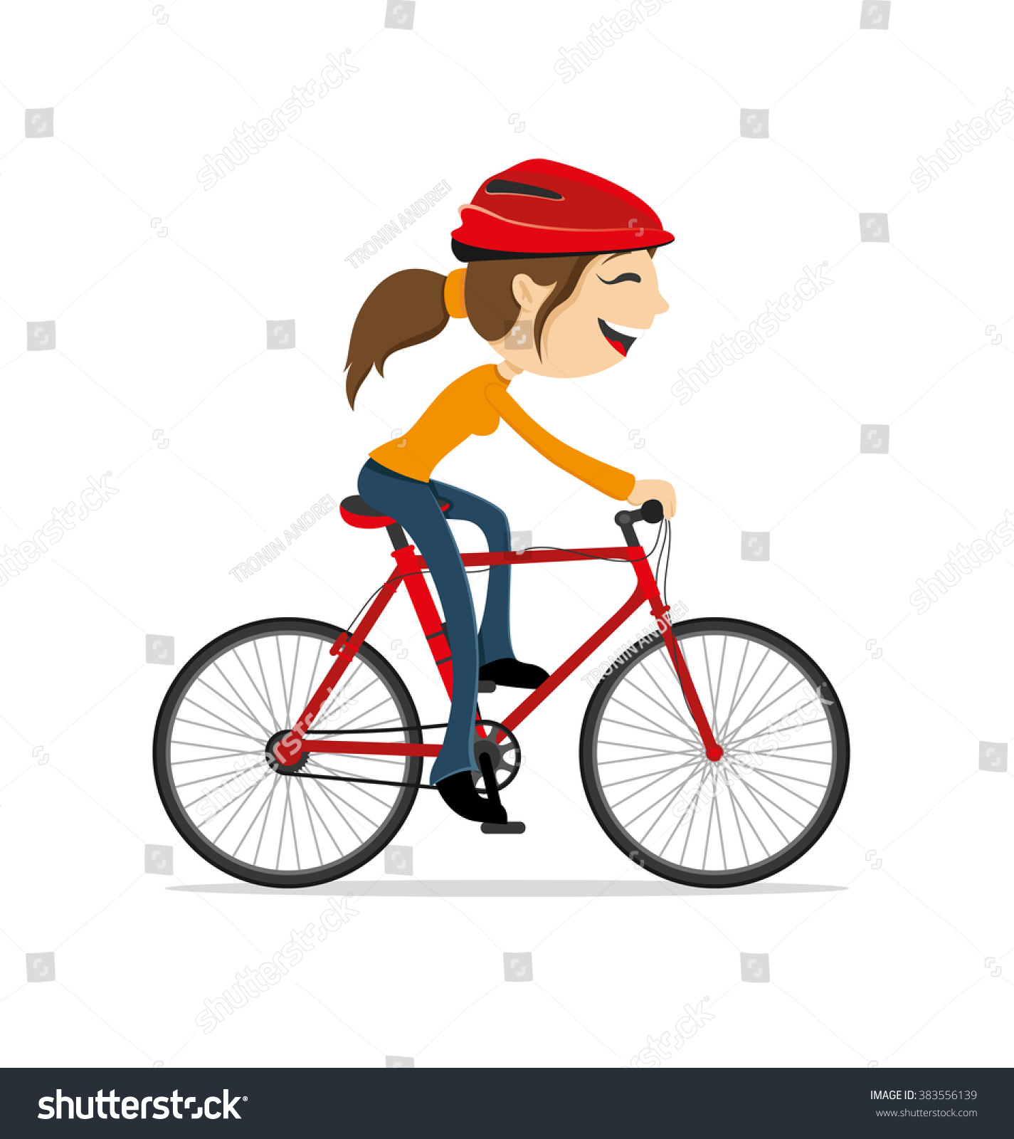 Vector Illustration. Cyclist. - 383556139 : Shutterstock