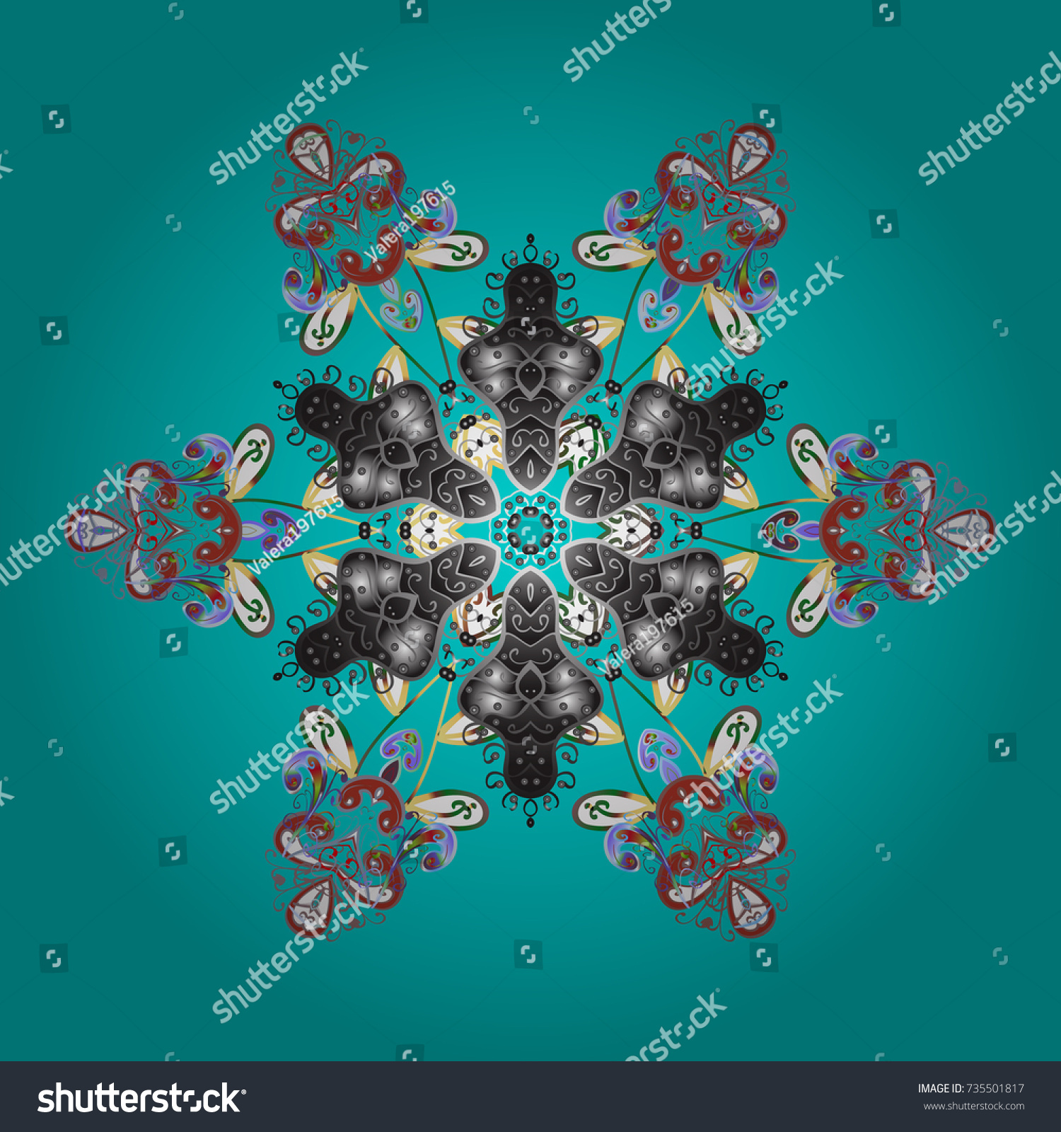 Vector Illustration Decorative Christmas Background With Bokeh Blue, Gray And Vector Illustration Decorative Christmas Background With Bokeh Blue, Gray And