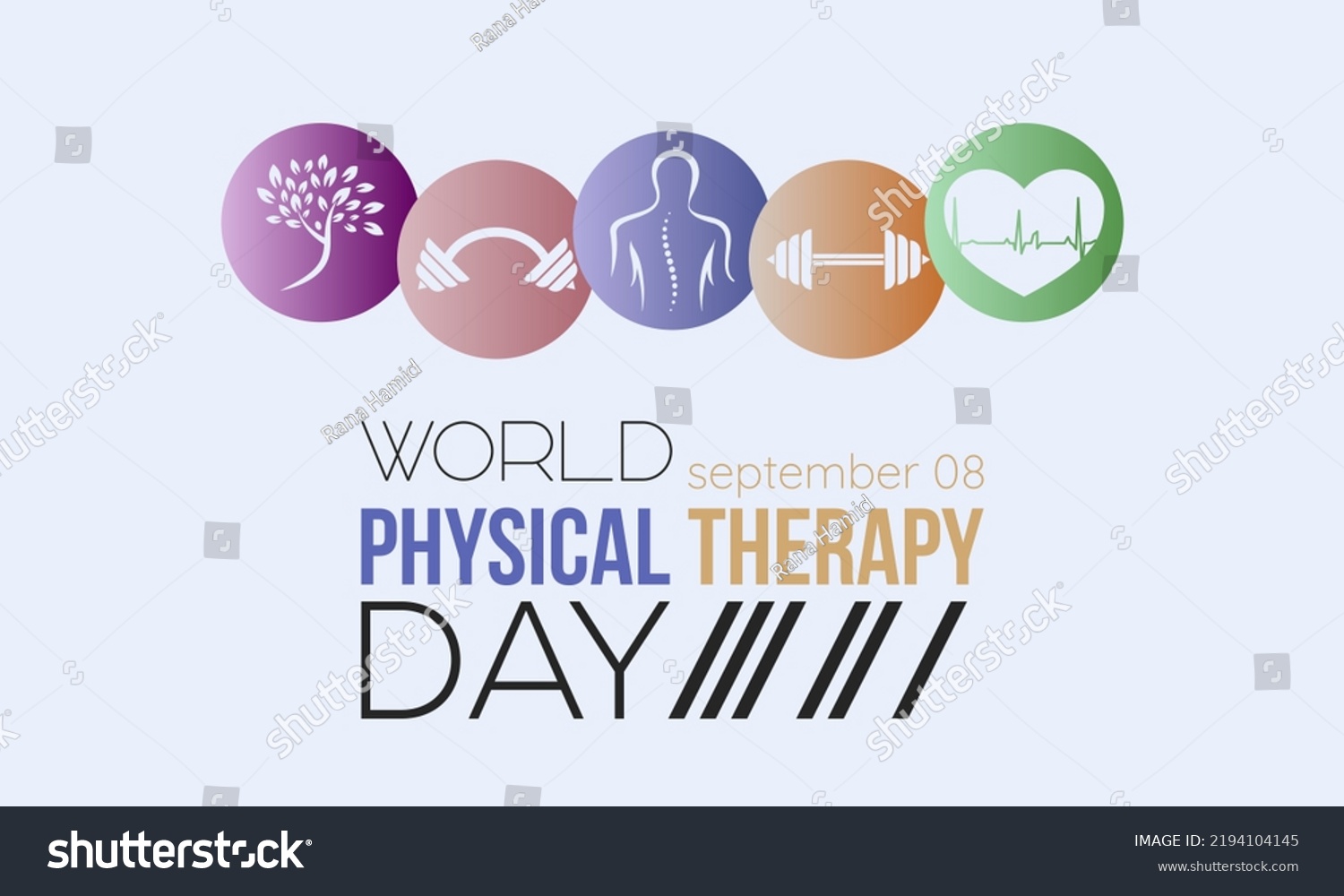 SVG of Vector illustration design concept of world physical therapy day observed on every september. svg
