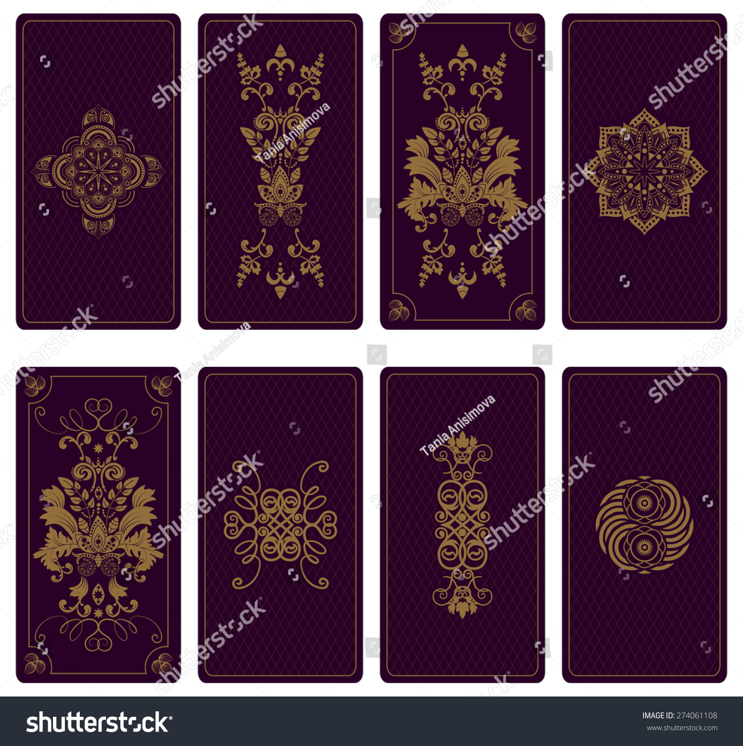 Vector Illustration Design Tarot Cards Vector Stock Vector (Royalty