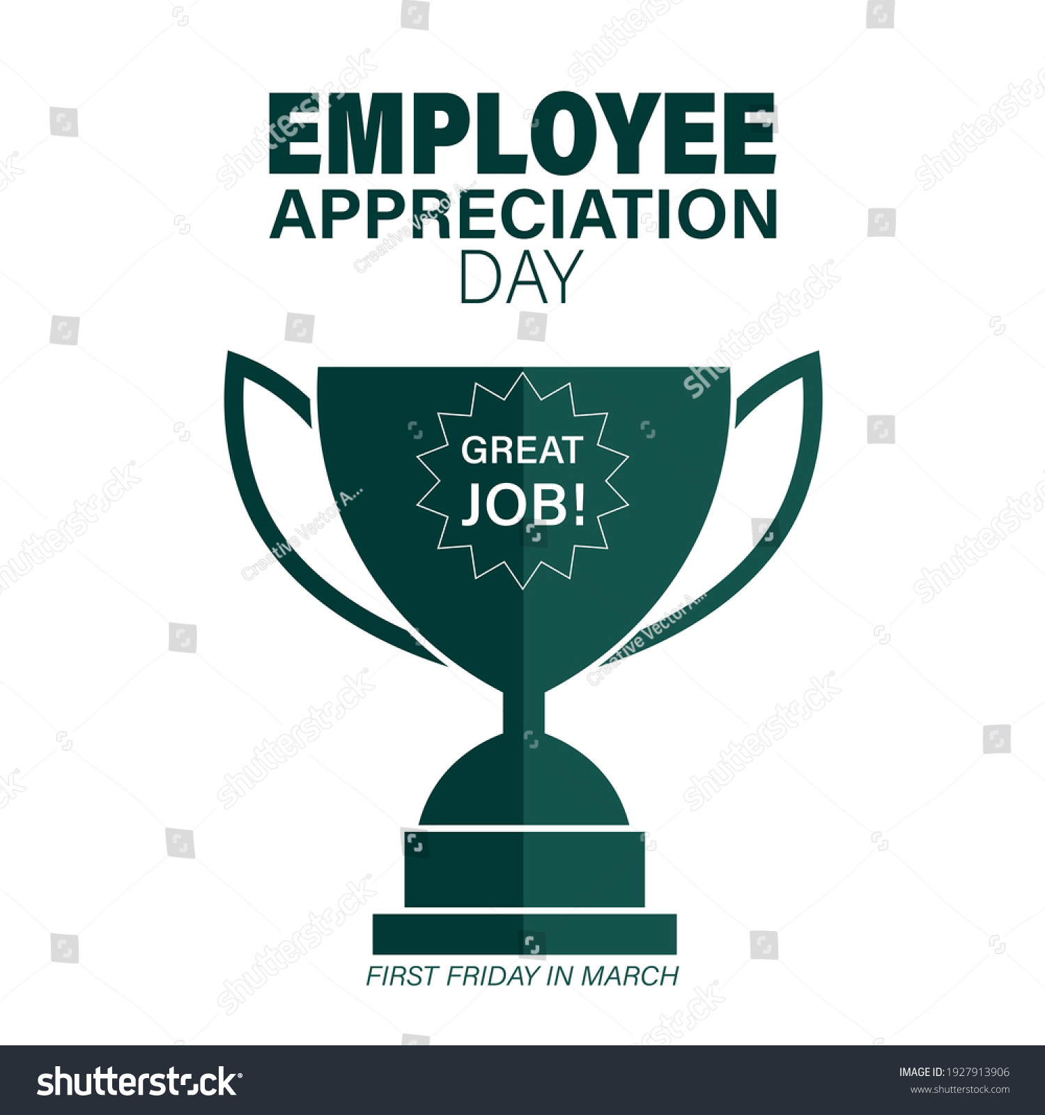 Vector Illustration Employee Appreciation Day March Stock Vector