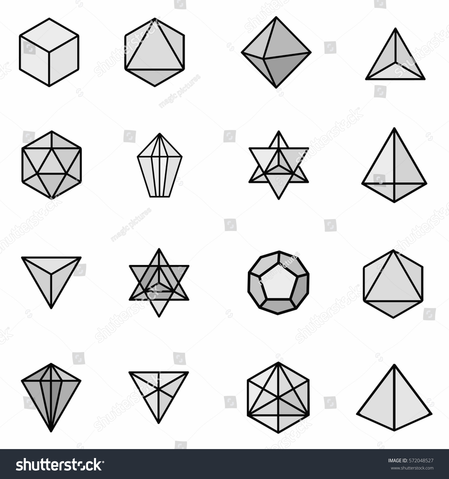 Vector Illustration Black White Graphic Gems Stock Vector 572048527