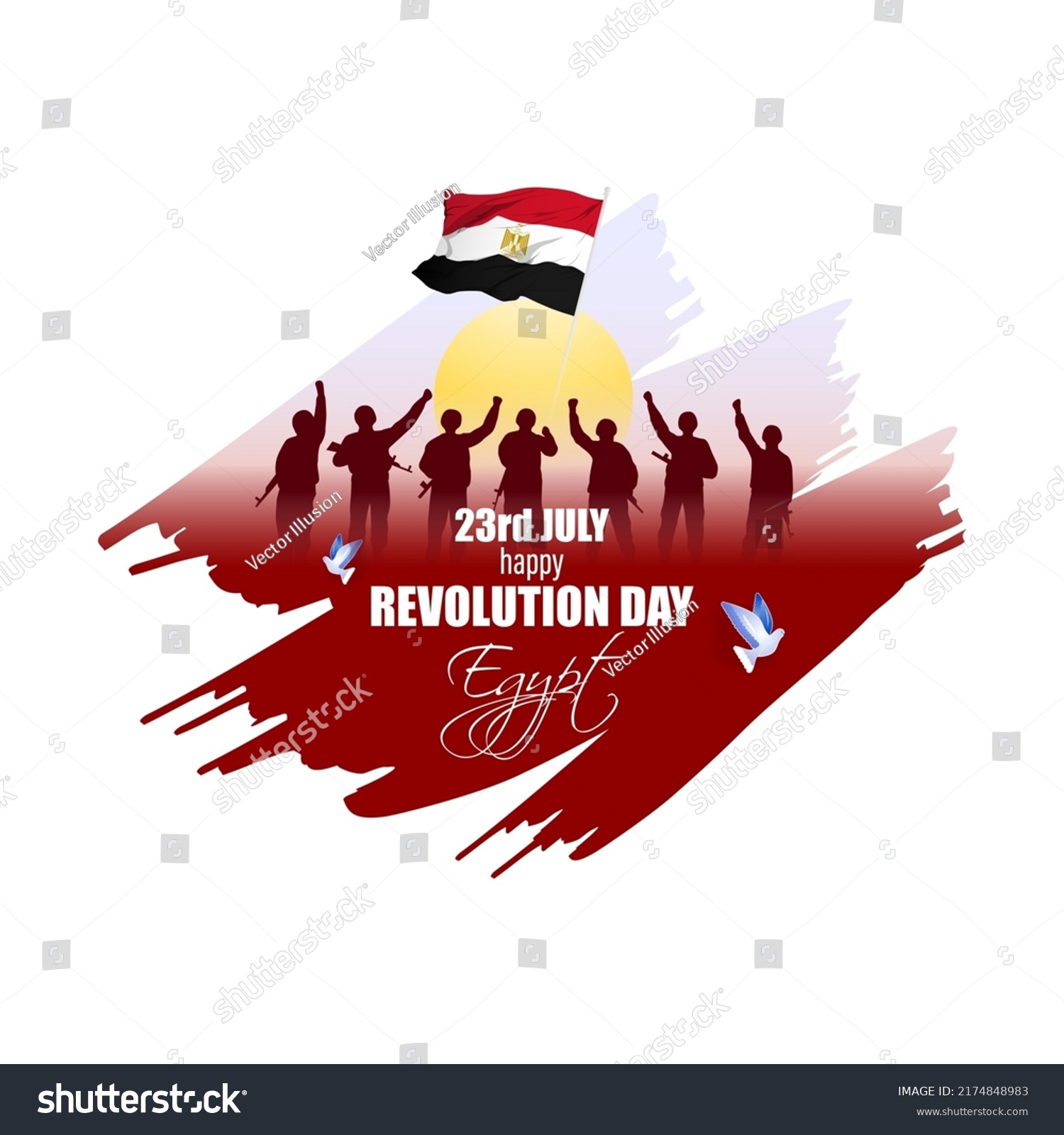 SVG of Vector illustration for Egypt Revolution Day svg