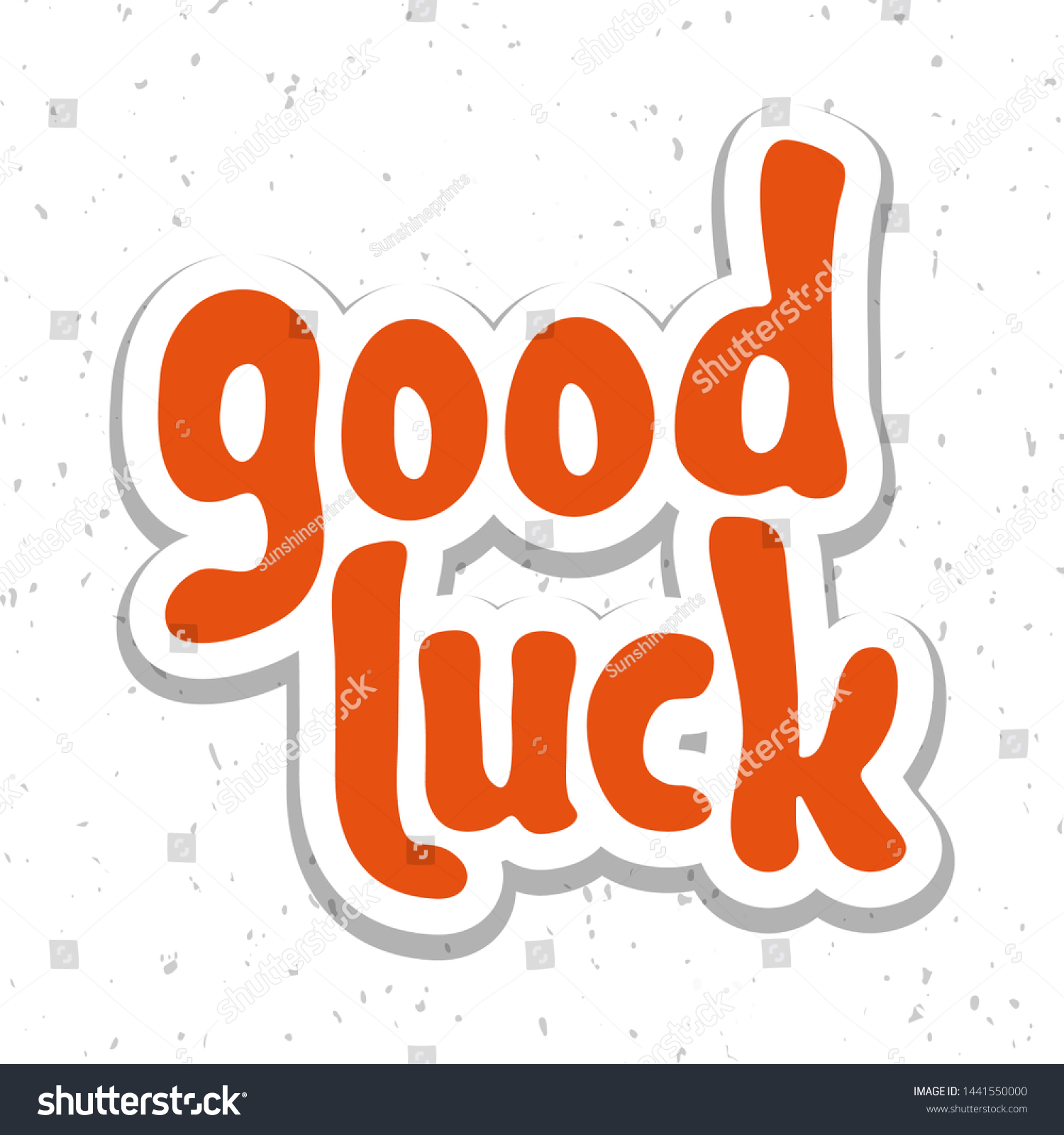 Vector Illustration Good Luck Lettering Quote Stock Vector Inside Good Luck Banner Template