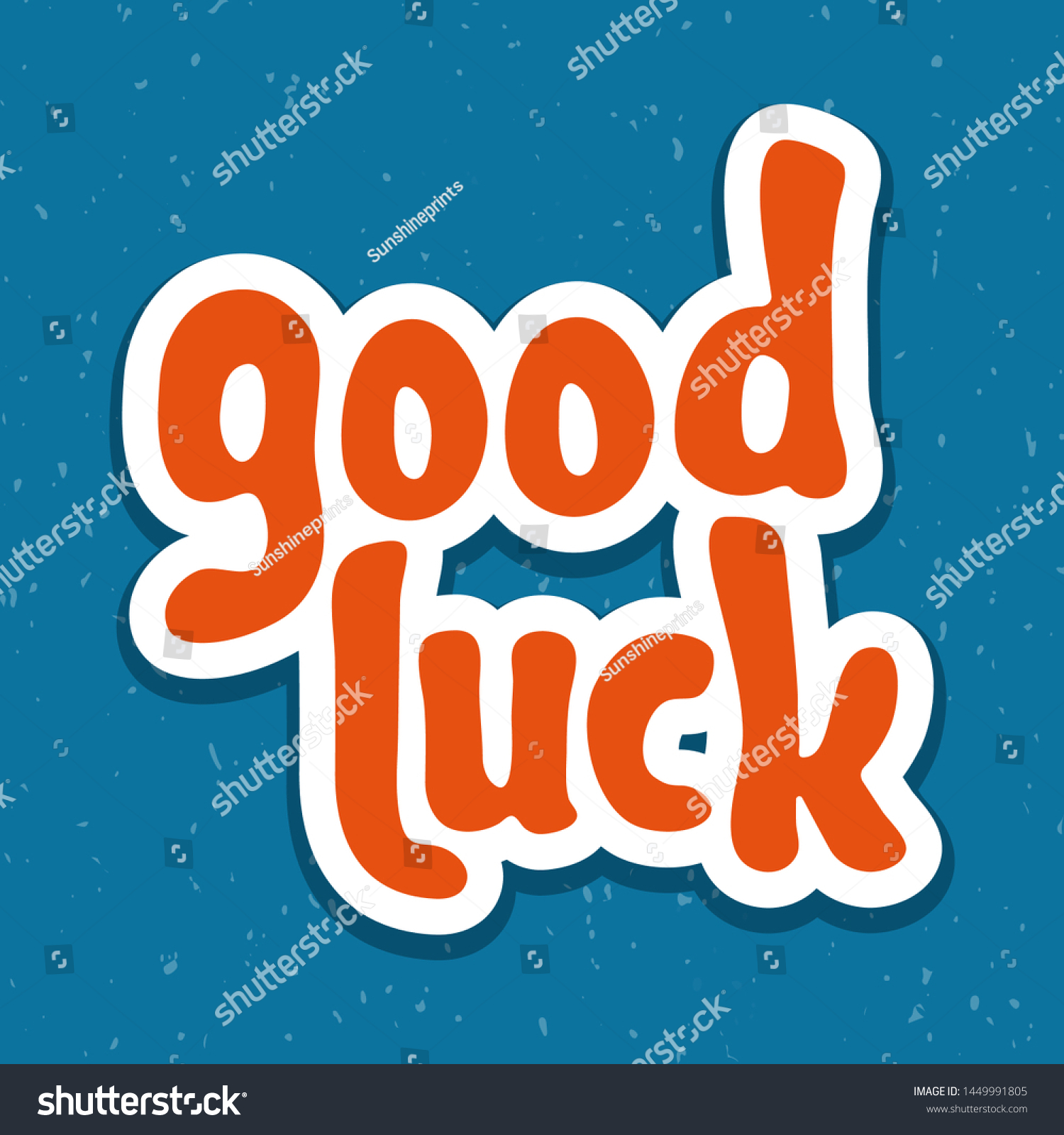 Vector Illustration Good Luck Lettering Quote Stock Vector Intended For Good Luck Banner Template