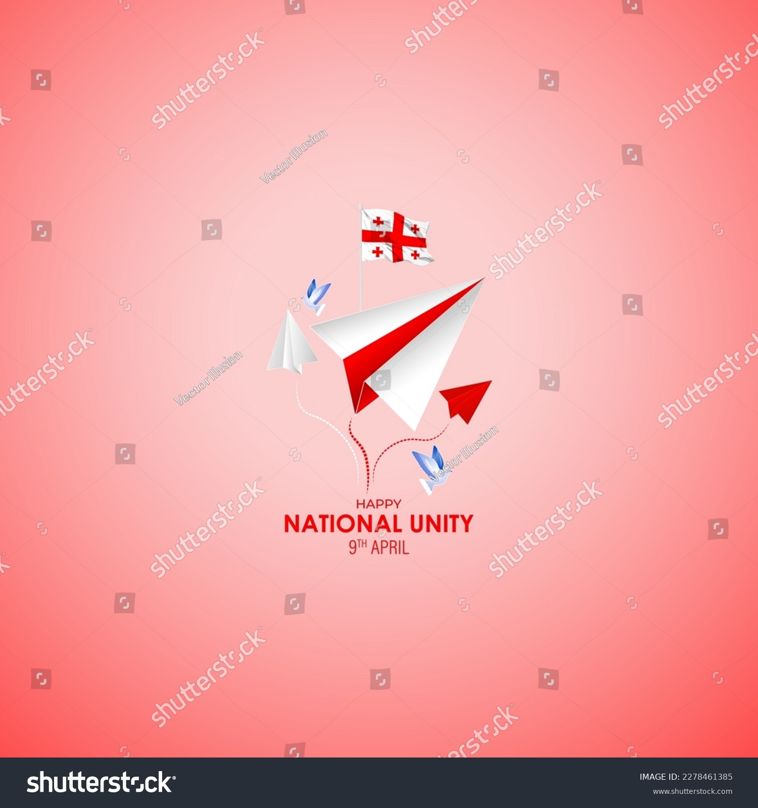 SVG of Vector illustration for happy National union day Georgia svg