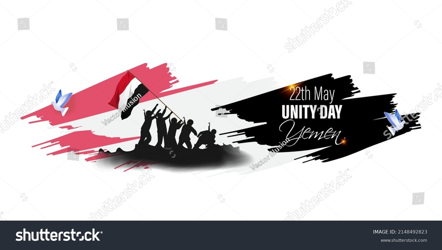 SVG of Vector illustration for Happy Unity Day Yemen. svg